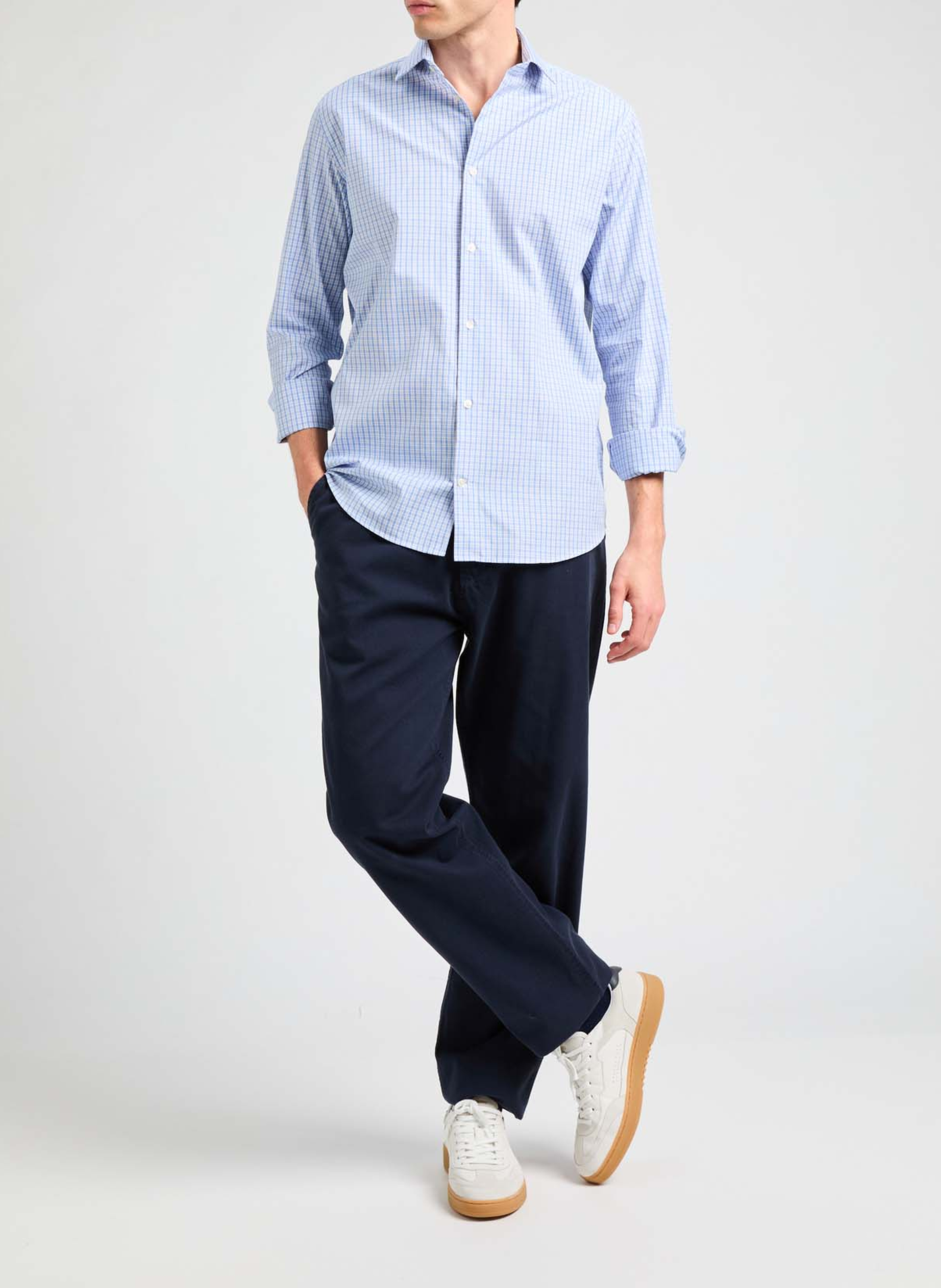 Chemise à carreaux Fold AU PRINTEMPS PARIS Bleu