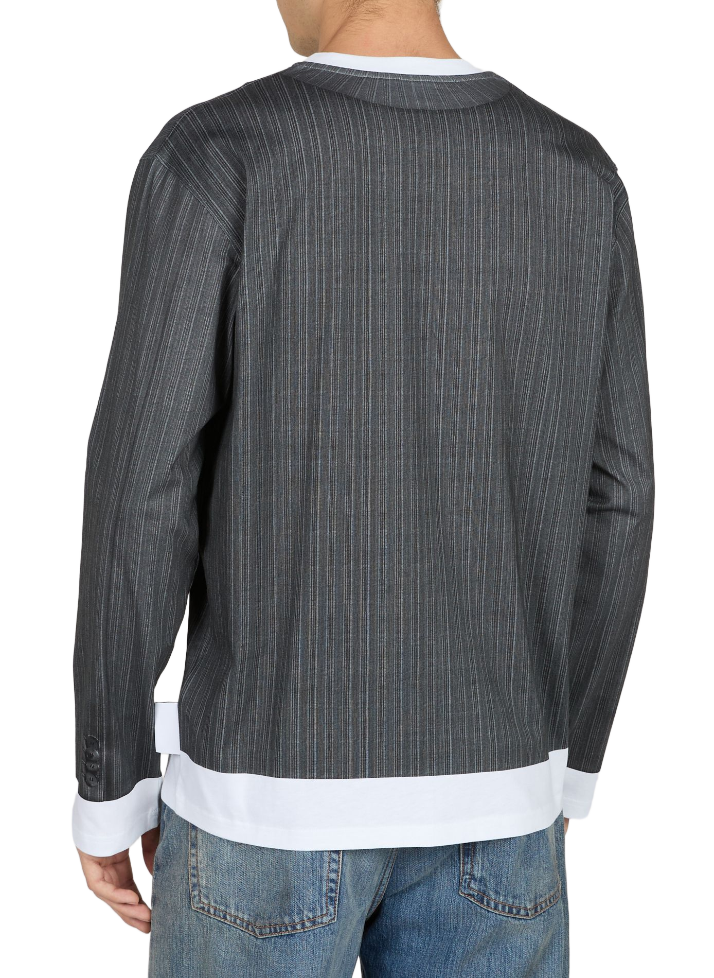 T-shirt imprimé costume en coton MOSCHINO Gris