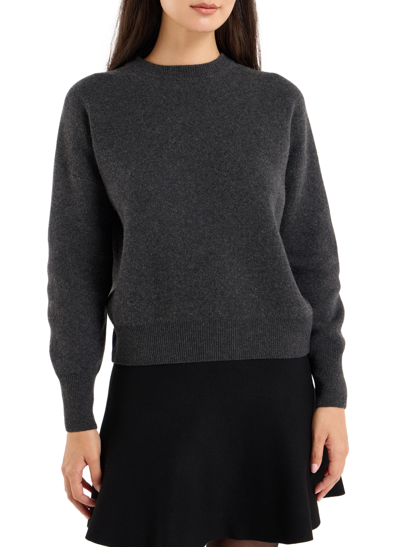 Pull col rond Brandi en laine SAISON 1865 Gris