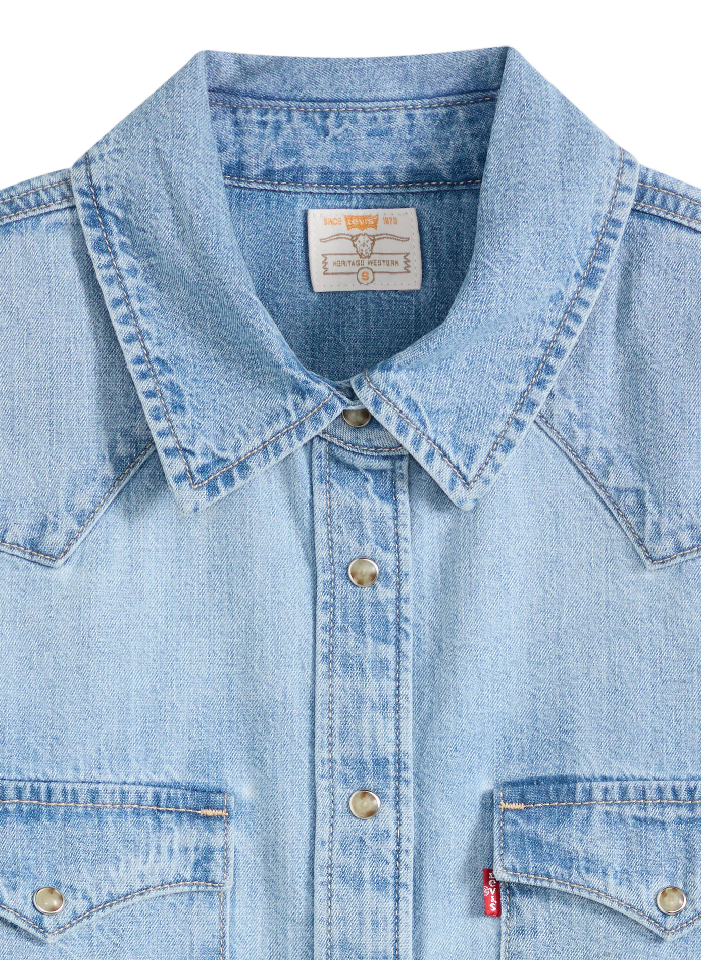 Overhemd Heritage Western van katoenen denim LEVI'S Blauw