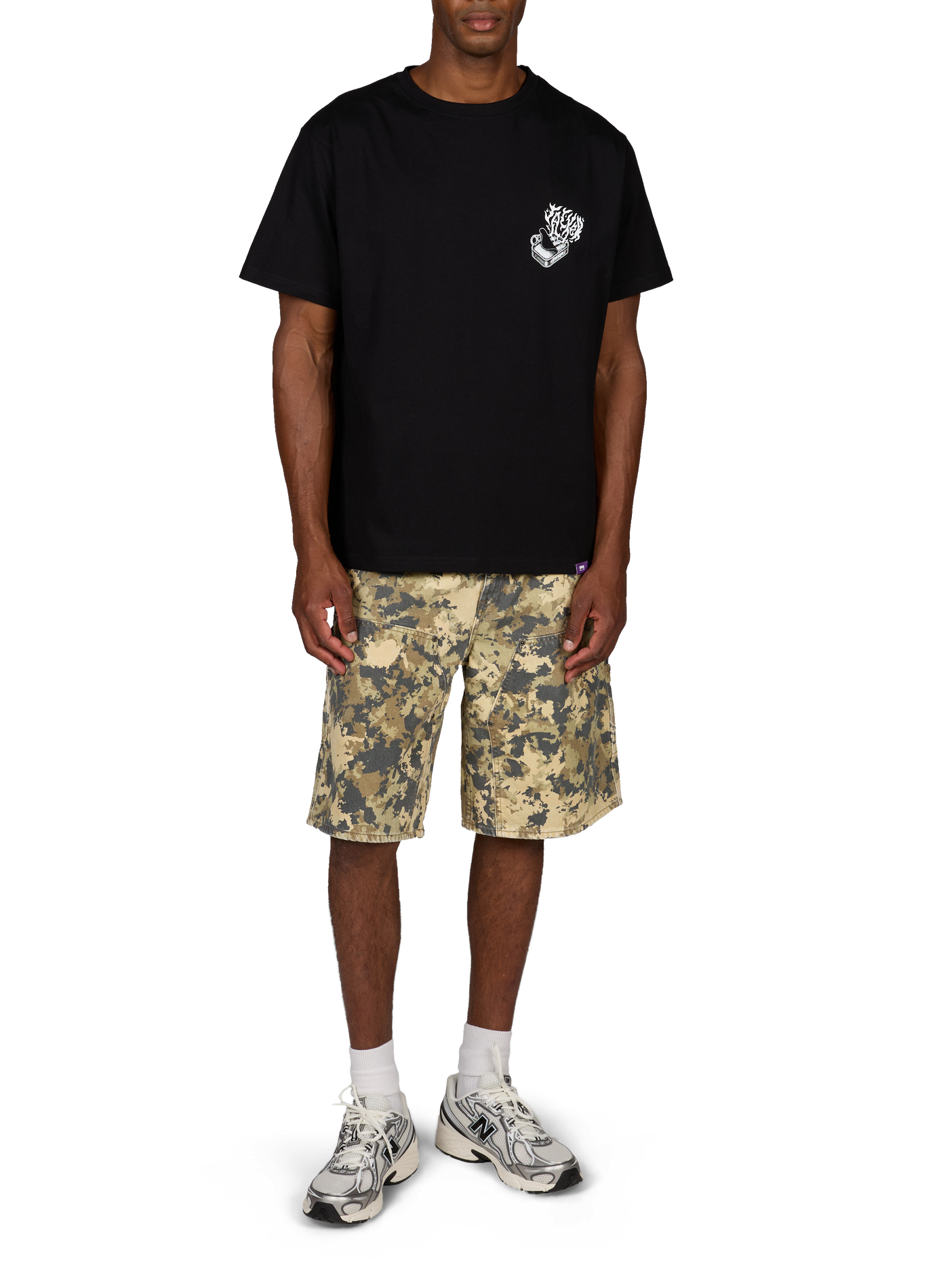 Katoenen T-shirt JACKER. Zwart