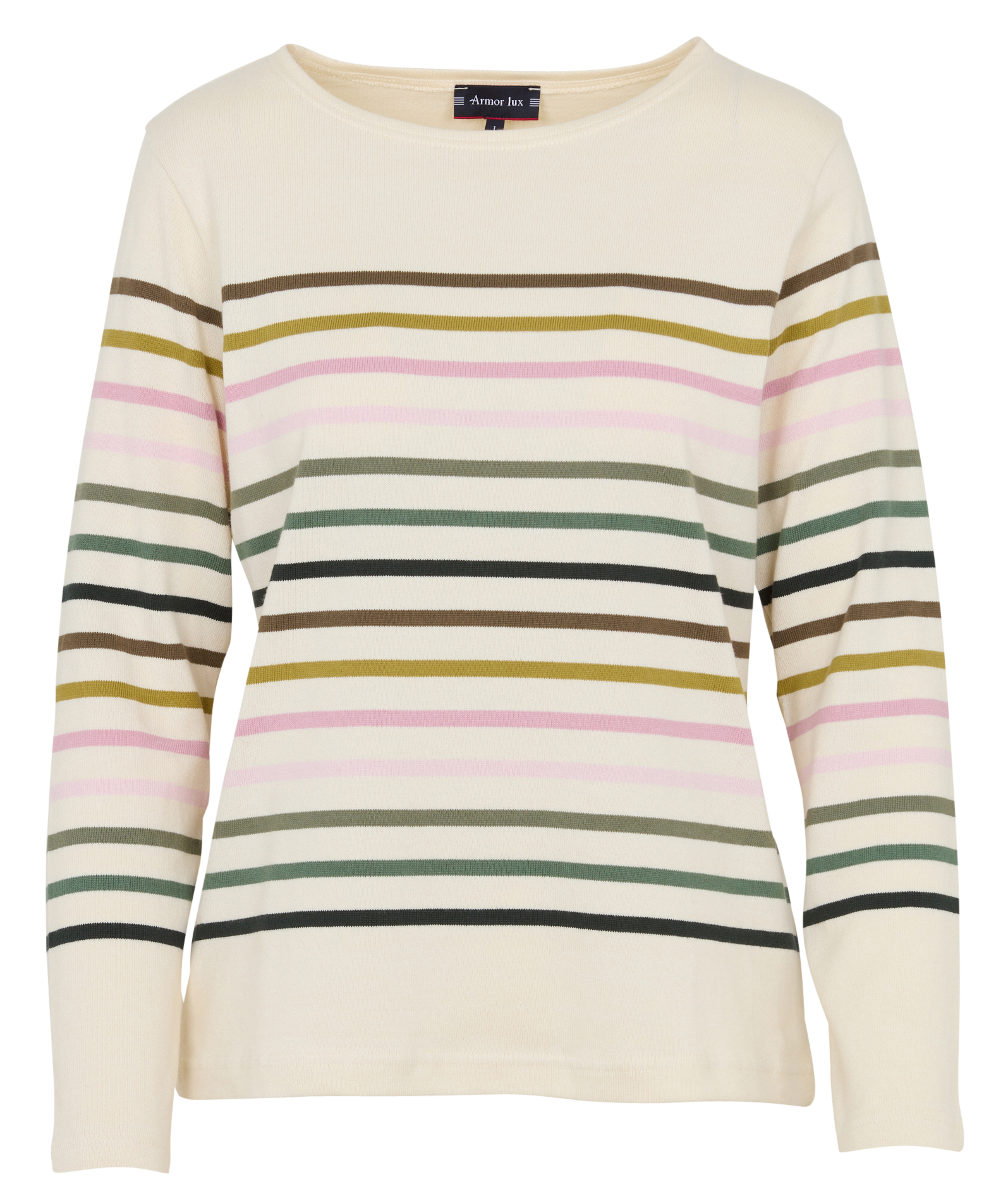 Marinière col rond en coton ARMOR-LUX Beige
