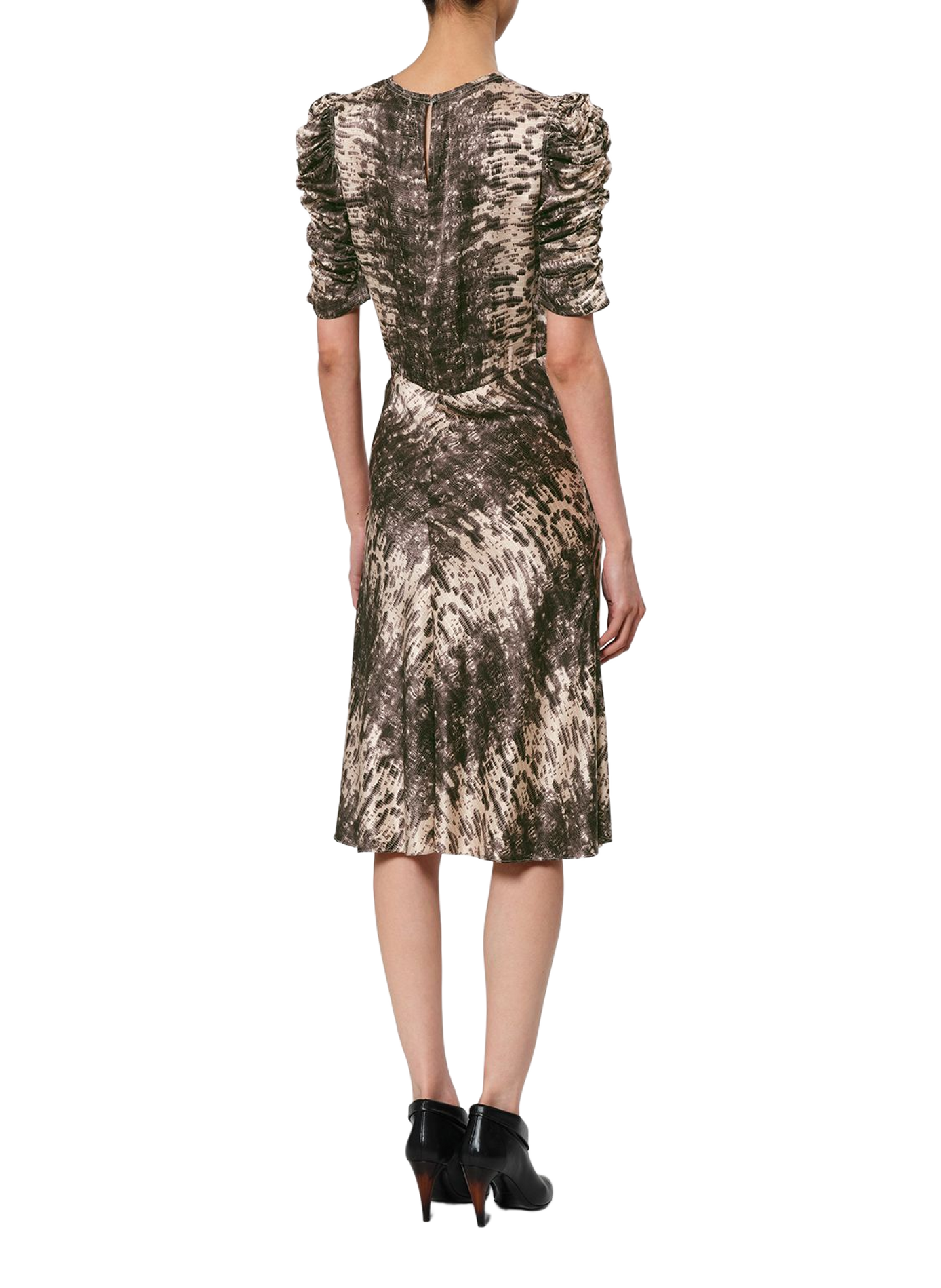 Robe Lemila à imprimé python en soie  ISABEL MARANT Beige
