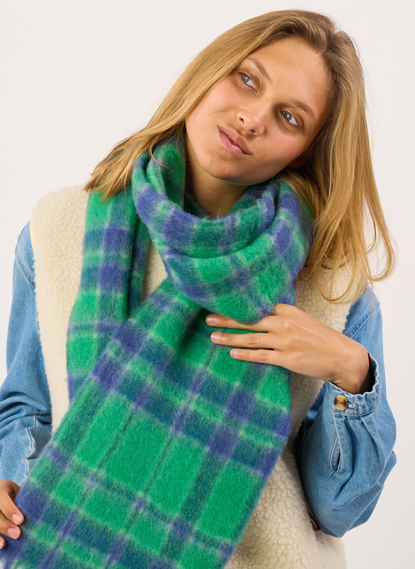 Echarpe en laine regular BILLYBELT Bleu