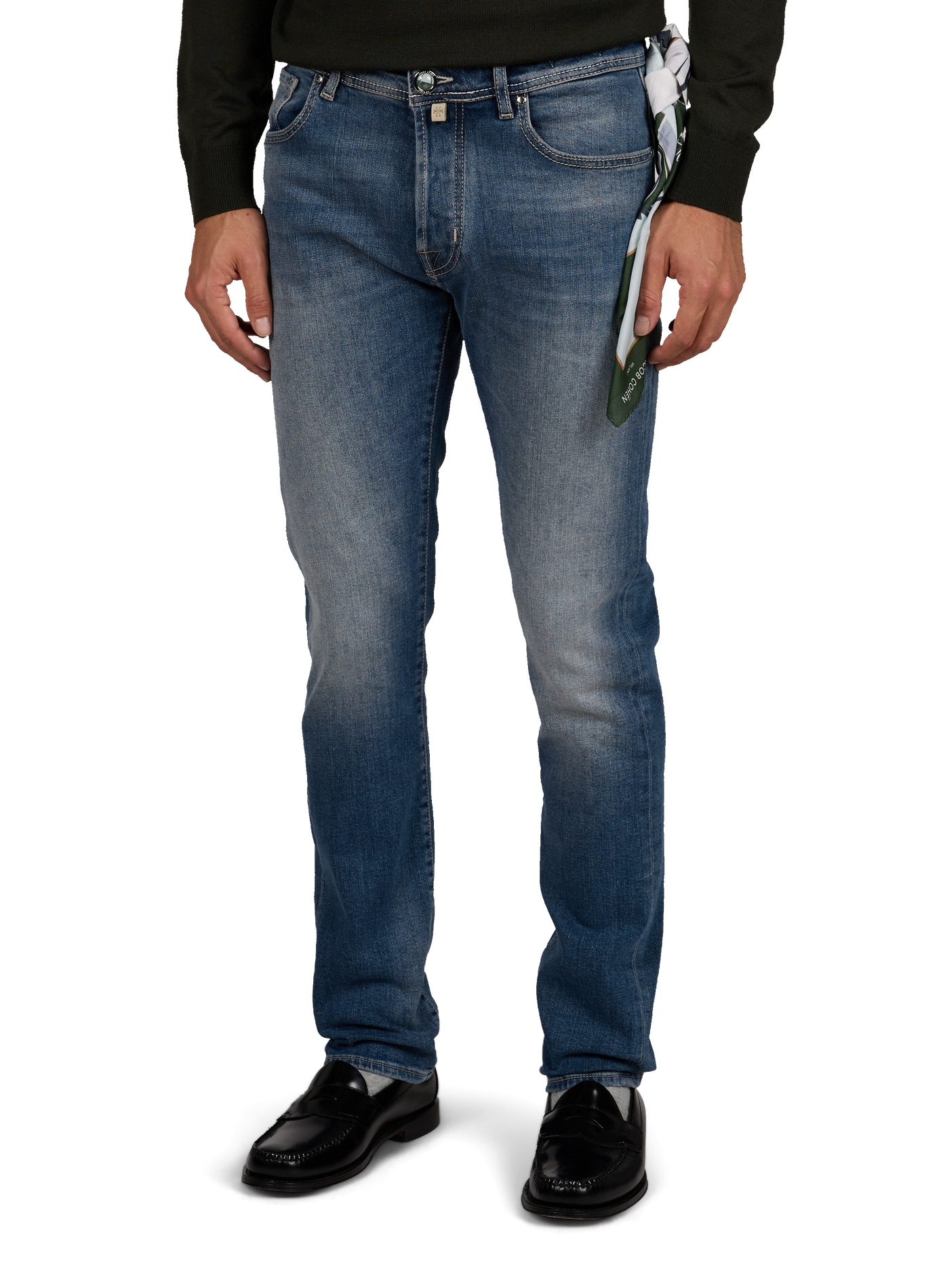 Bard slim-fit jeans in cotton blend | Blue JACOB COHEN Men