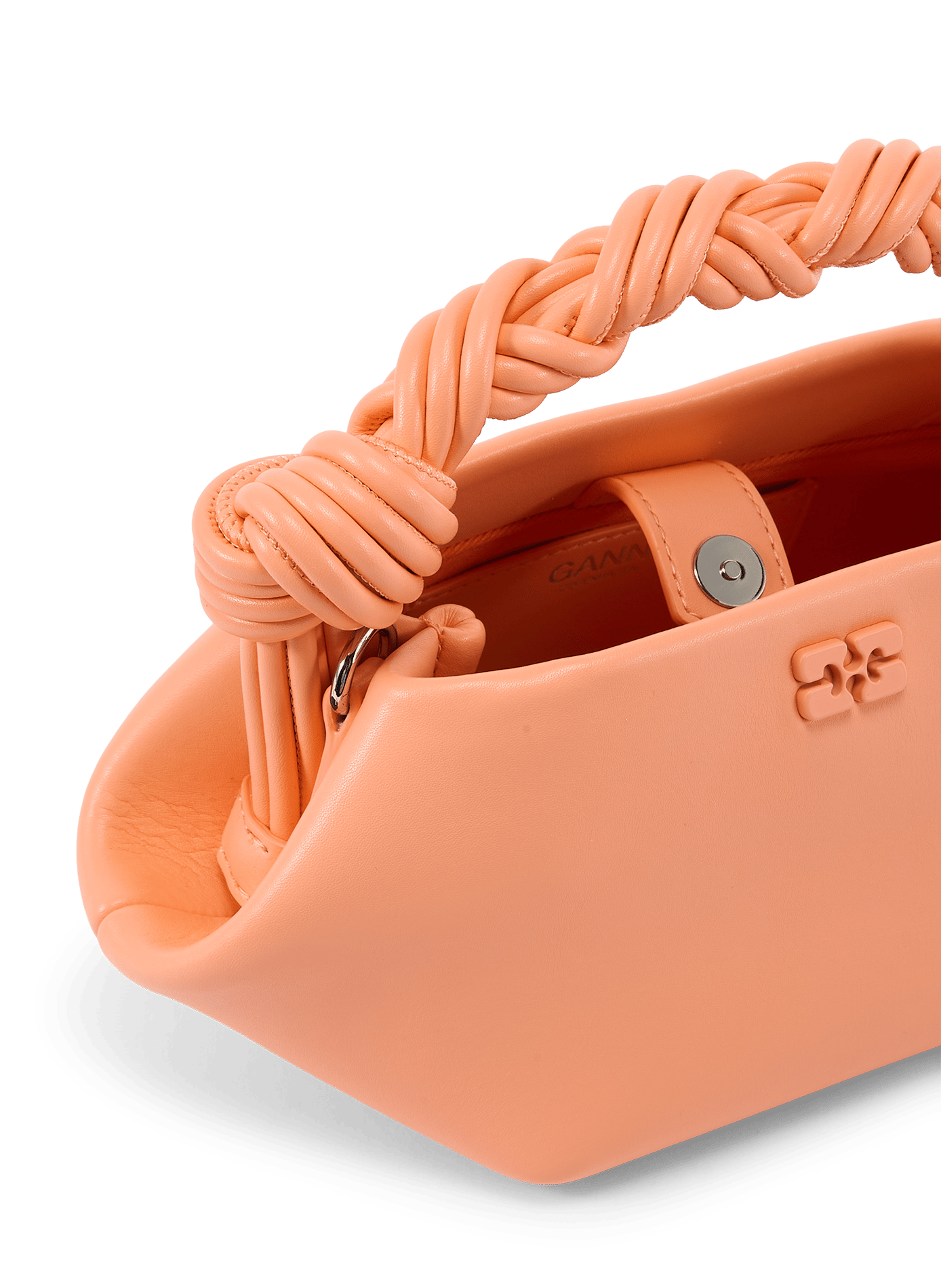 Sac à main mini Bou en cuir mélangé GANNI Orange