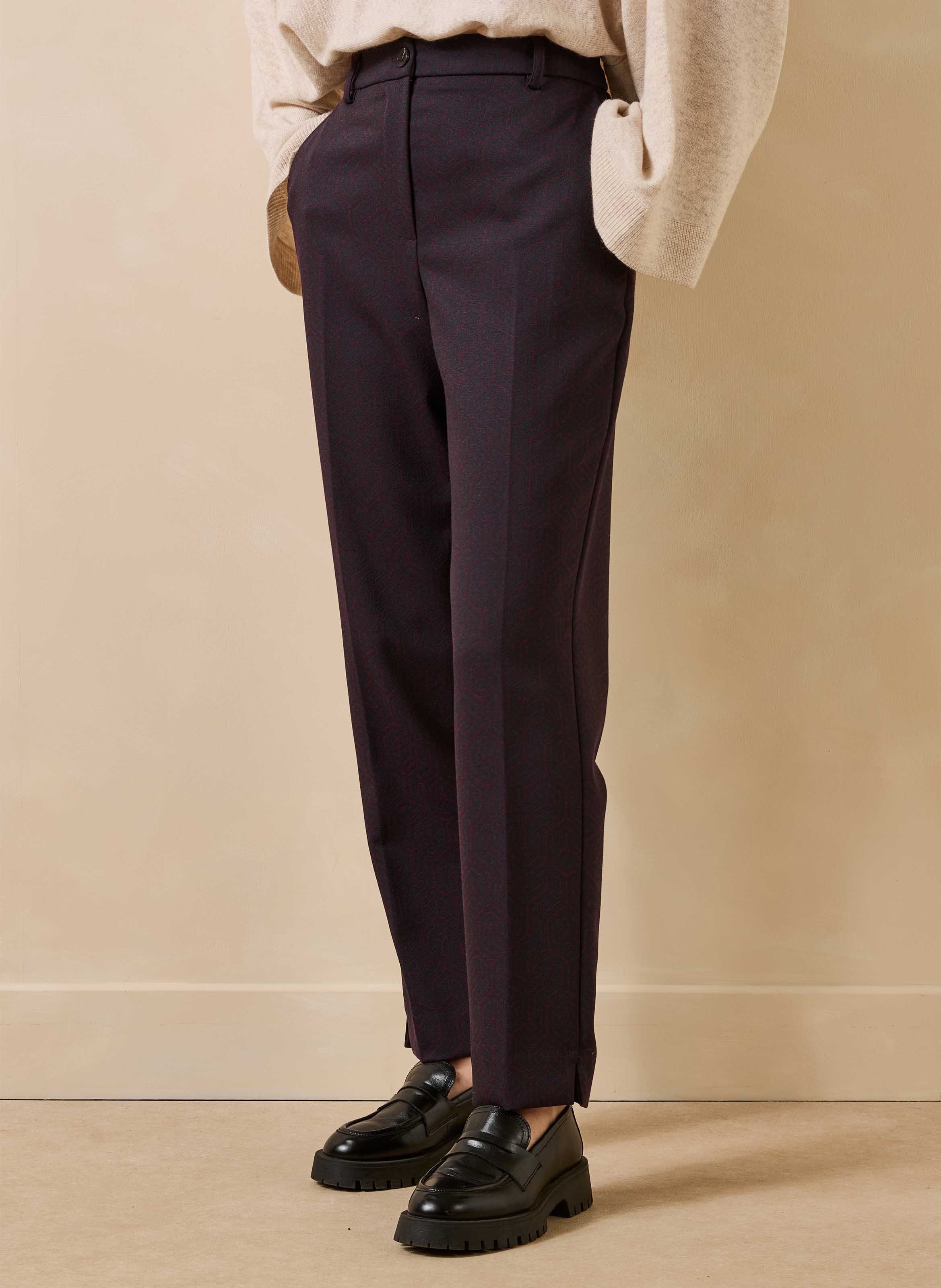 Cigarettebroek met print LA FEE MARABOUTEE Veelkleurig