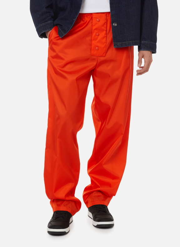 PRADA Pantalon droit en Re-nylon Orange
