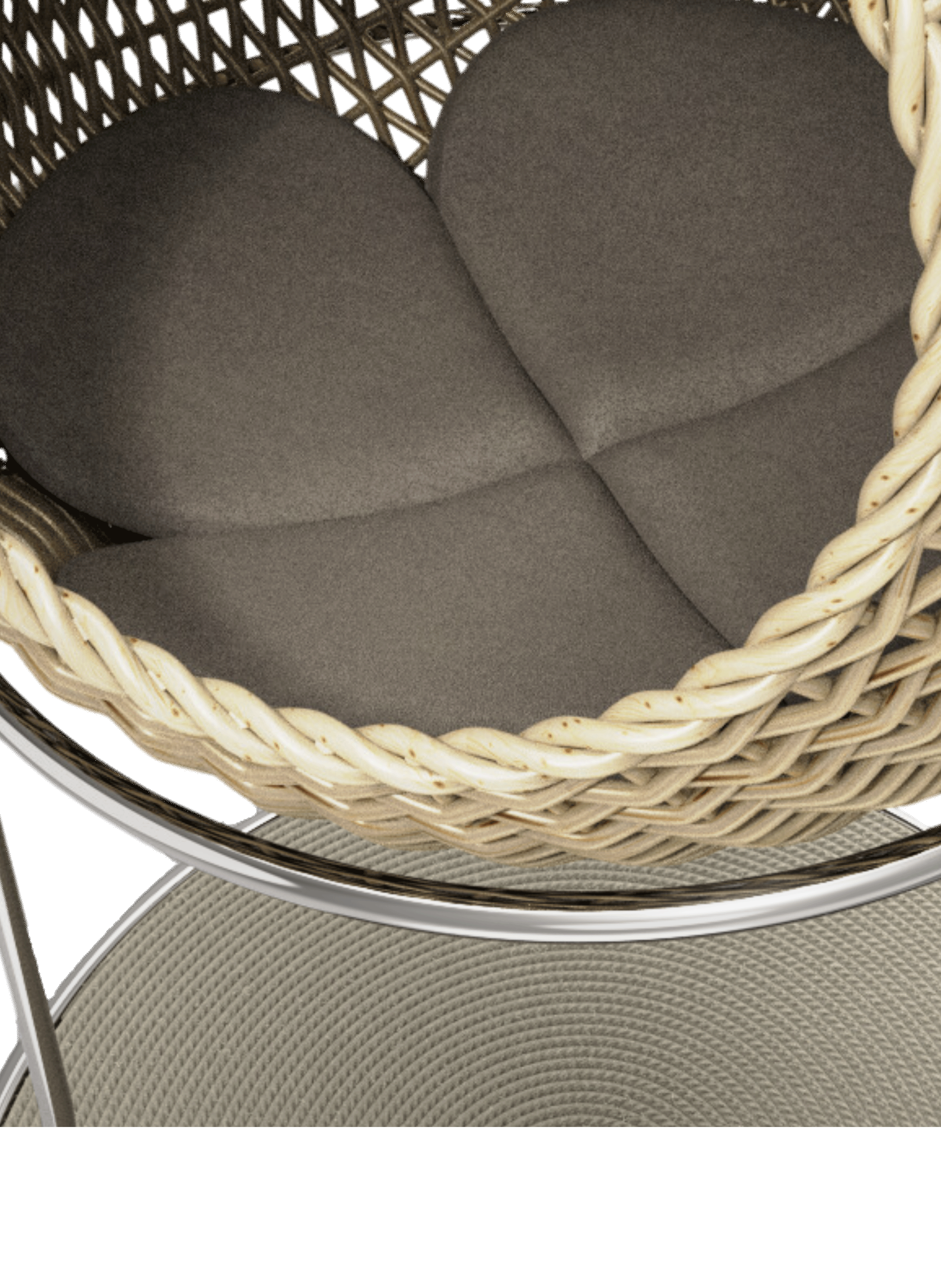 Arbre à chat artisanal en osier Beige