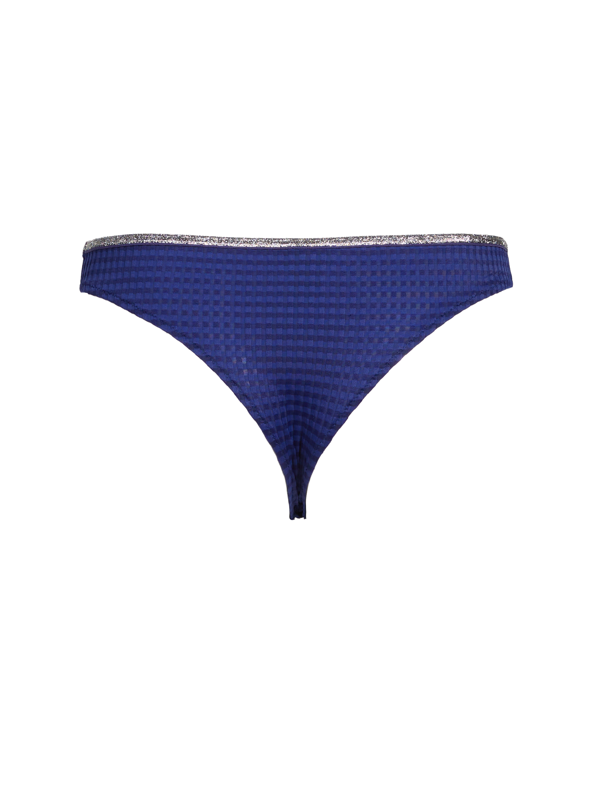 Tanga texturé  LA NOUVELLE Bleu