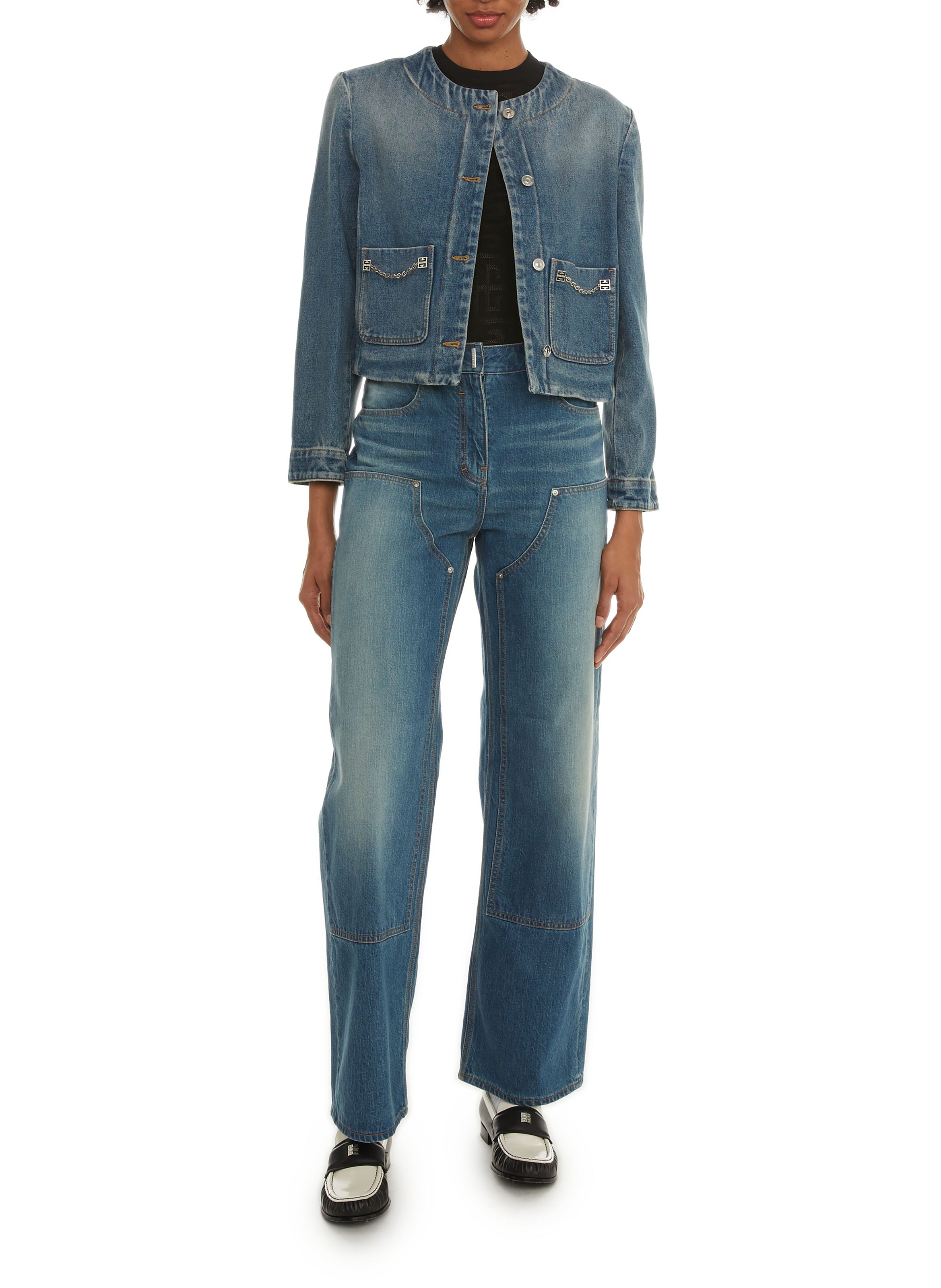 Jean large en coton  GIVENCHY Bleu