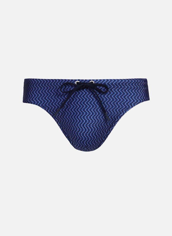 Slip de bain à motif Bleu by HOM HOM Slip de bain à motif Bleu