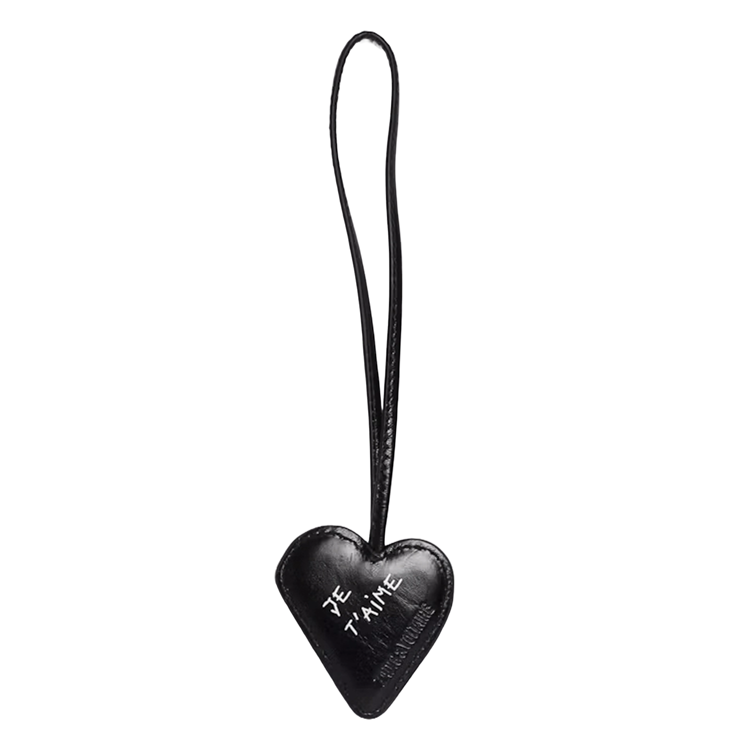 Charm coeur en cuir flash ZADIG&VOLTAIRE Noir