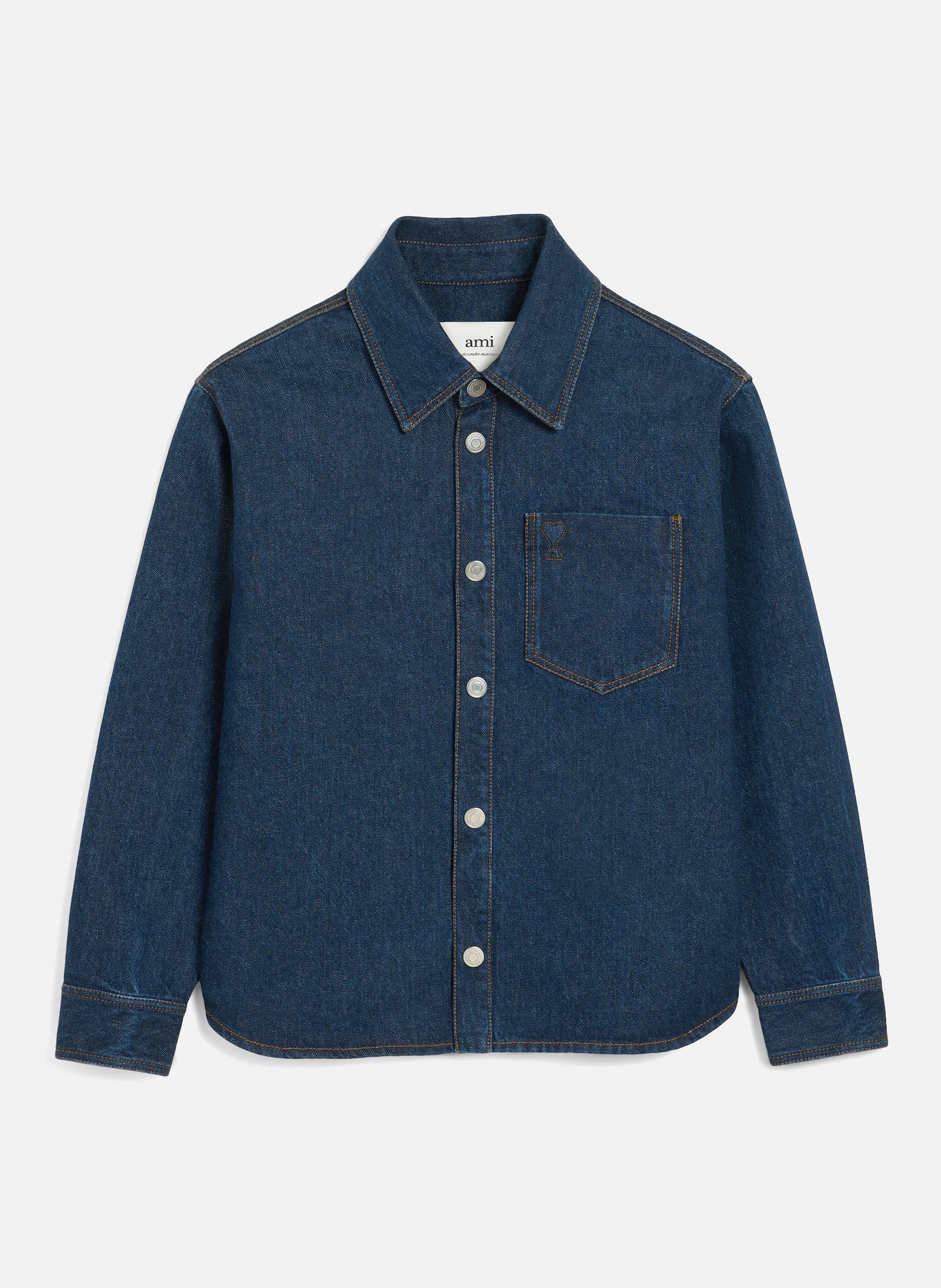 Surchemise ami de coeur en coton unisexe AMI PARIS Bleu