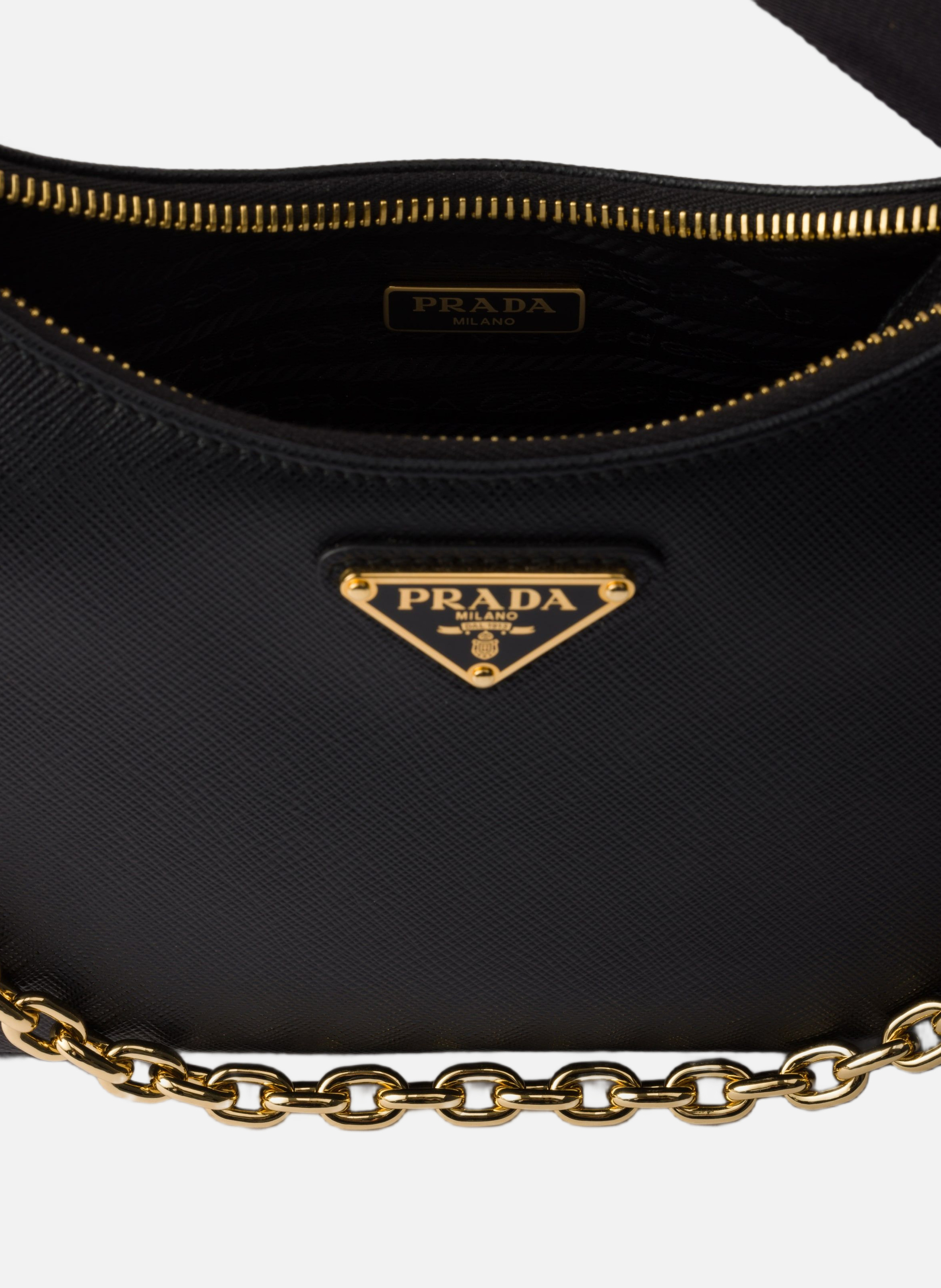 Sac prada re-edition 2005 en cuir saffiano PRADA Noir