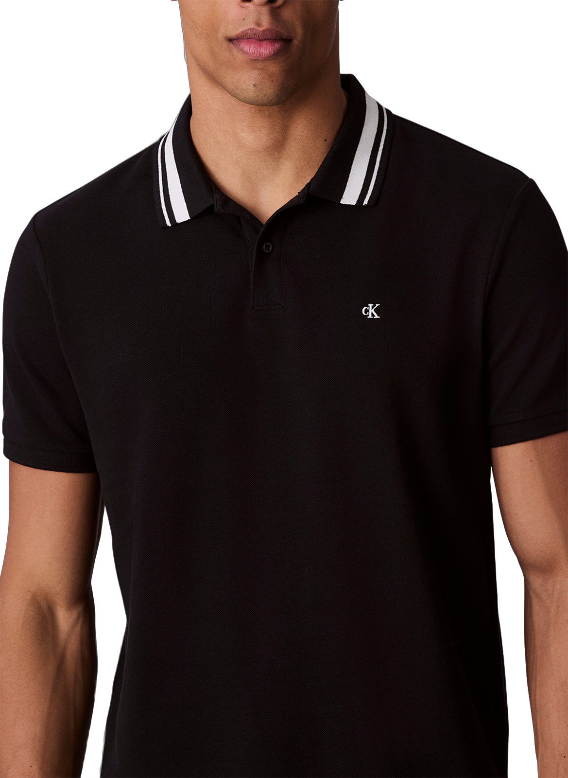 Polo en coton Noir