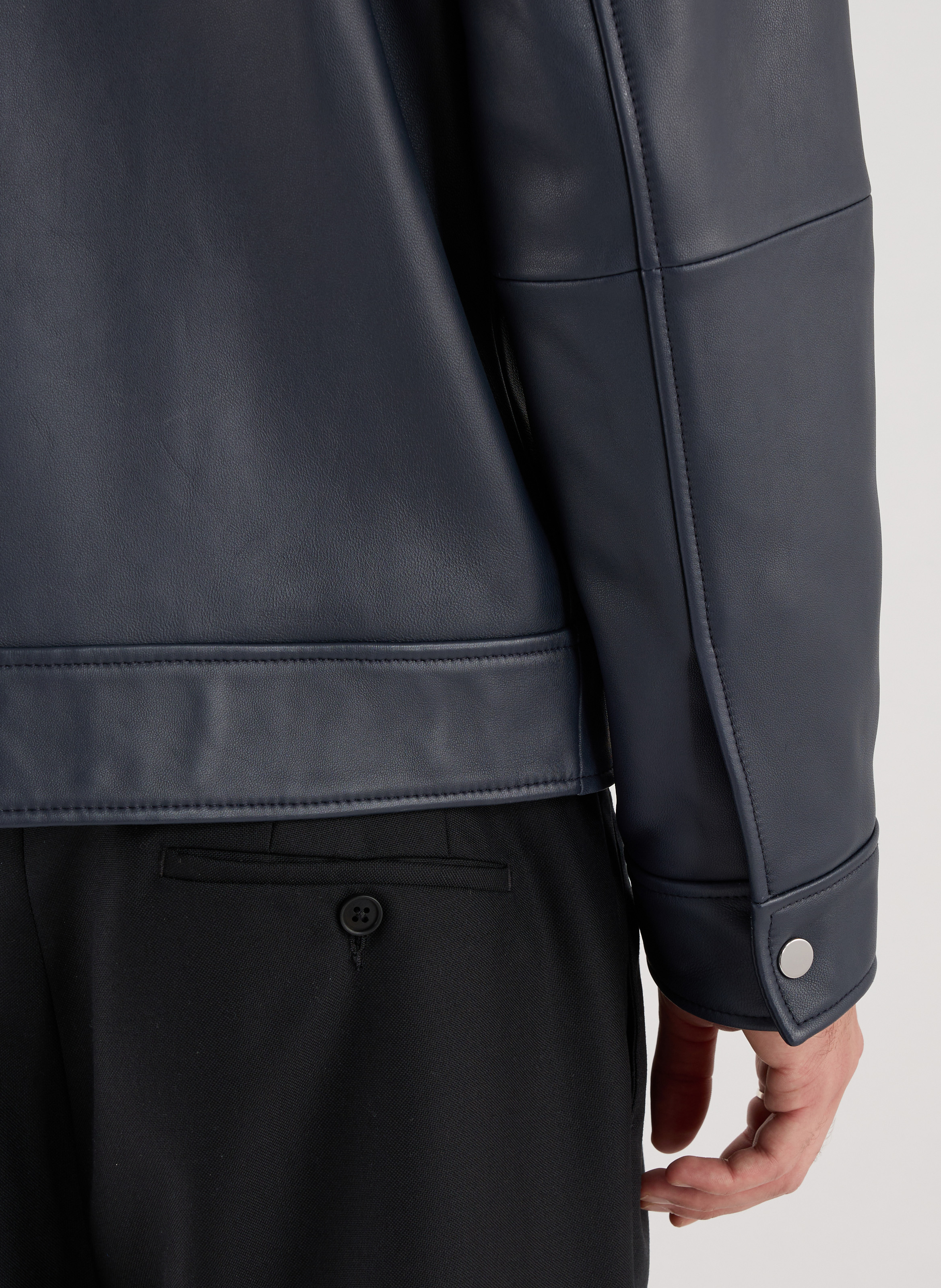 Fool leather jacket SAISON 1865 Blue