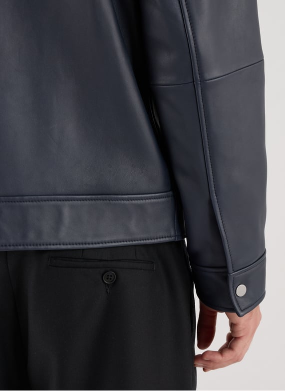 Blouson Fool en cuir d'agneau | Bleu by SAISON 1865 Blouson Fool en cuir d'agneau Bleu