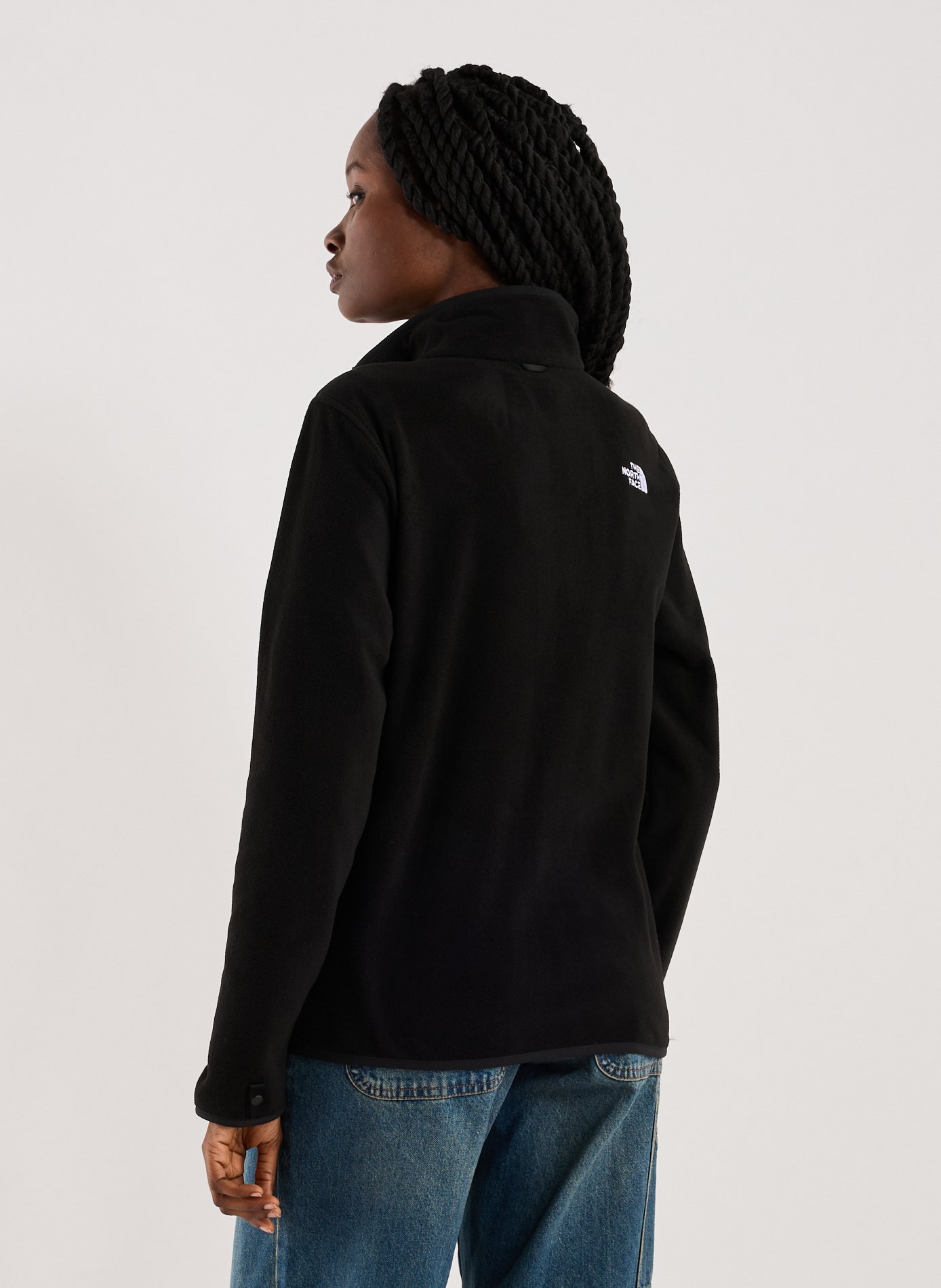 Straight fleece jacket with high collar THE NORTH FACE Black
