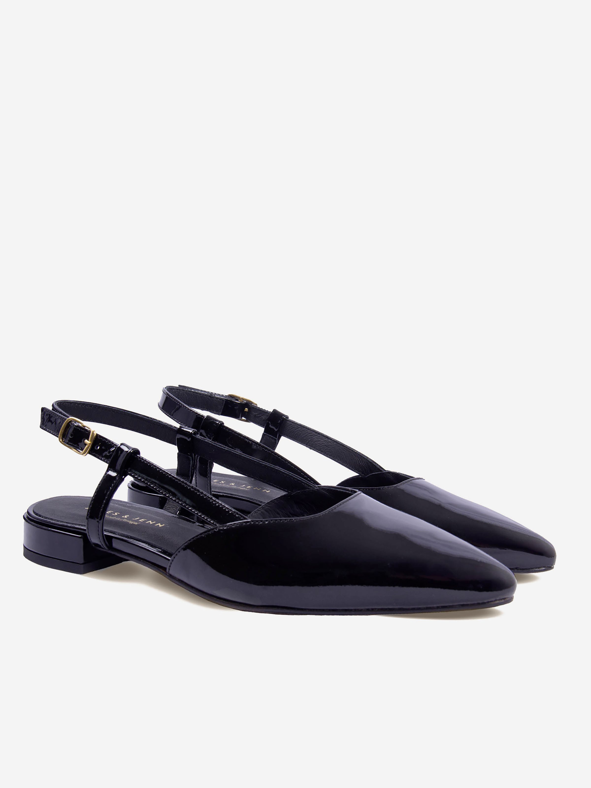 Slingback elise cuir vernis JULES & JENN Noir