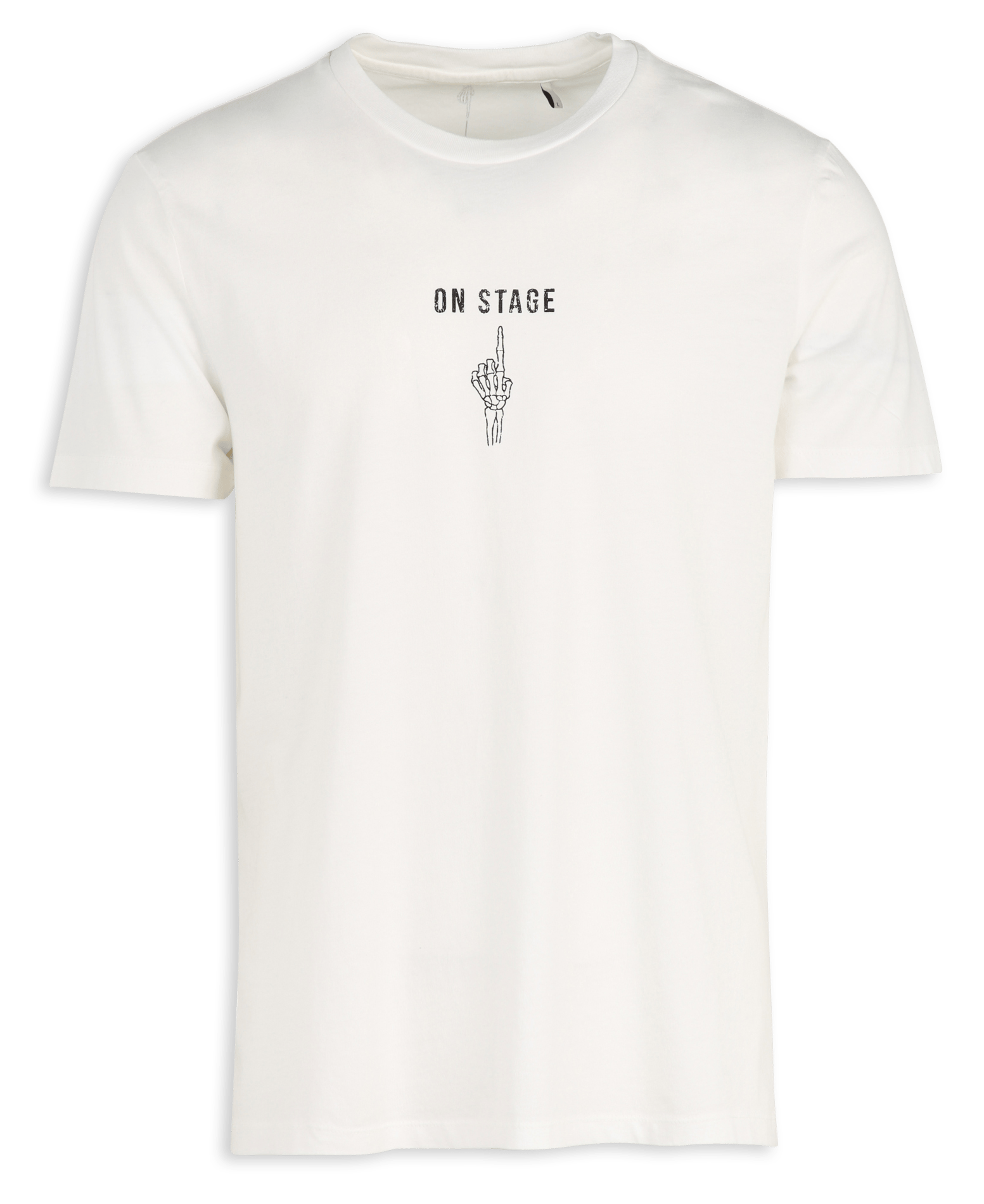 Tee-shirt droit en coton sérigraphié IKKS Blanc
