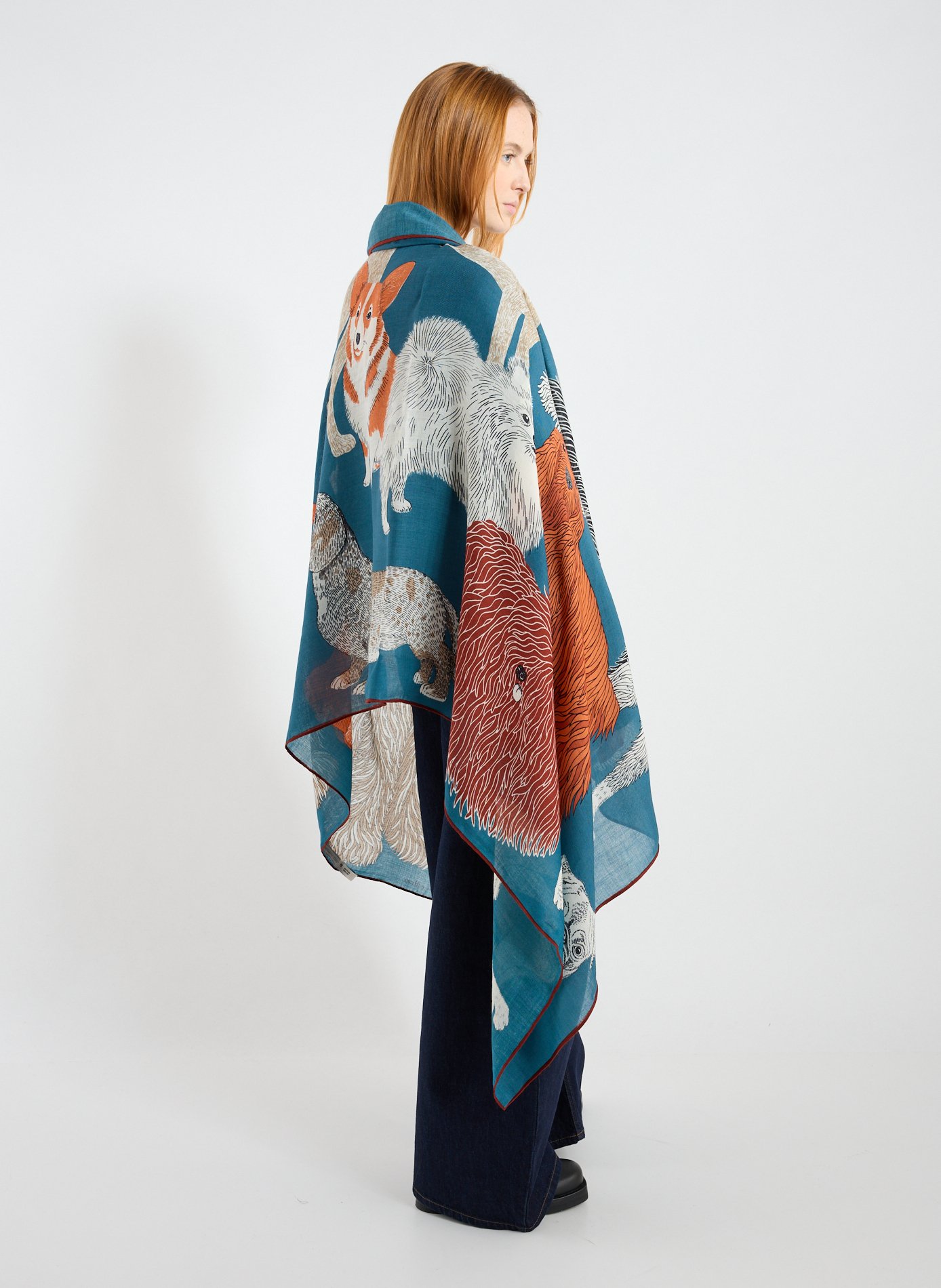 Écharpe à imprimé en laine INOUITOOSH Multicolore