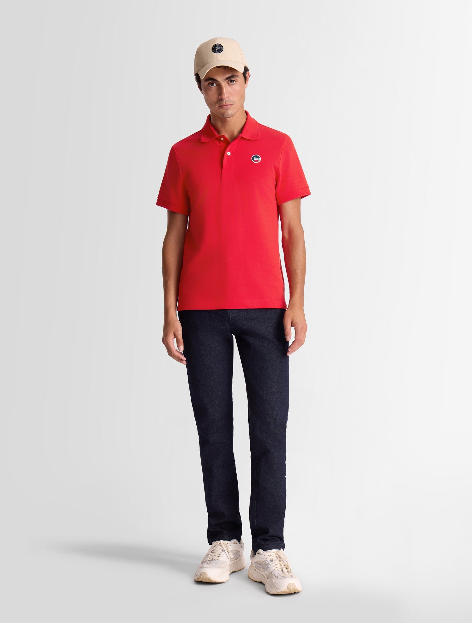 Polo manches courtes elbin col polo coupe ajustée FUSALP Rouge