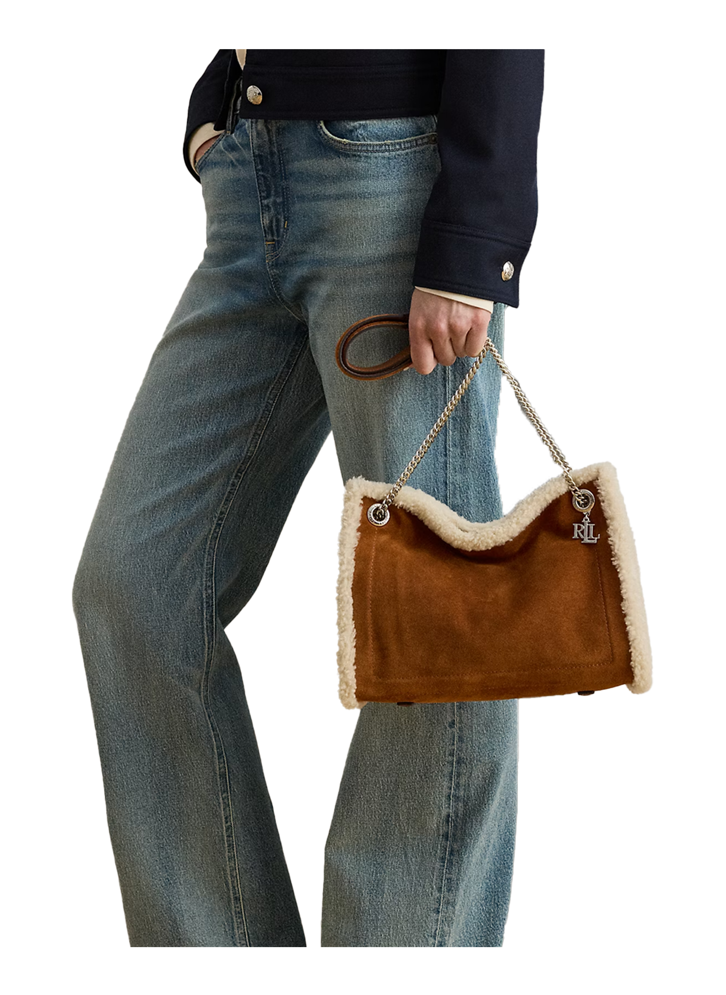 Sac cabas en cuir de vache LAUREN Marron