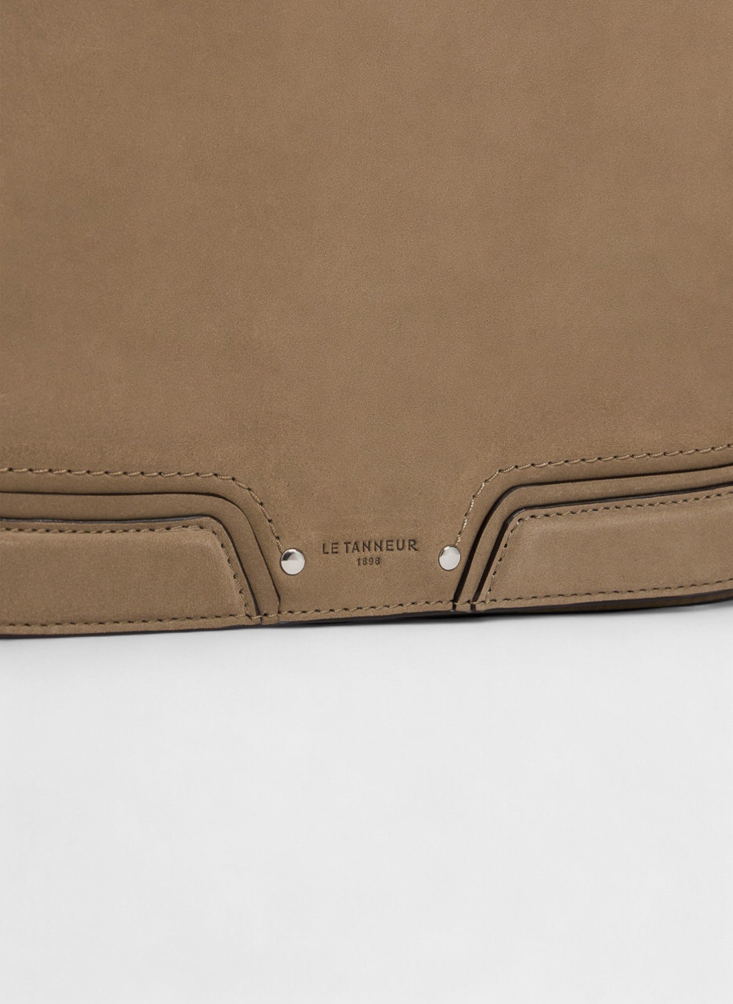 Grand sac bandoulière ella en cuir lisse et nubuck LE TANNEUR Marron