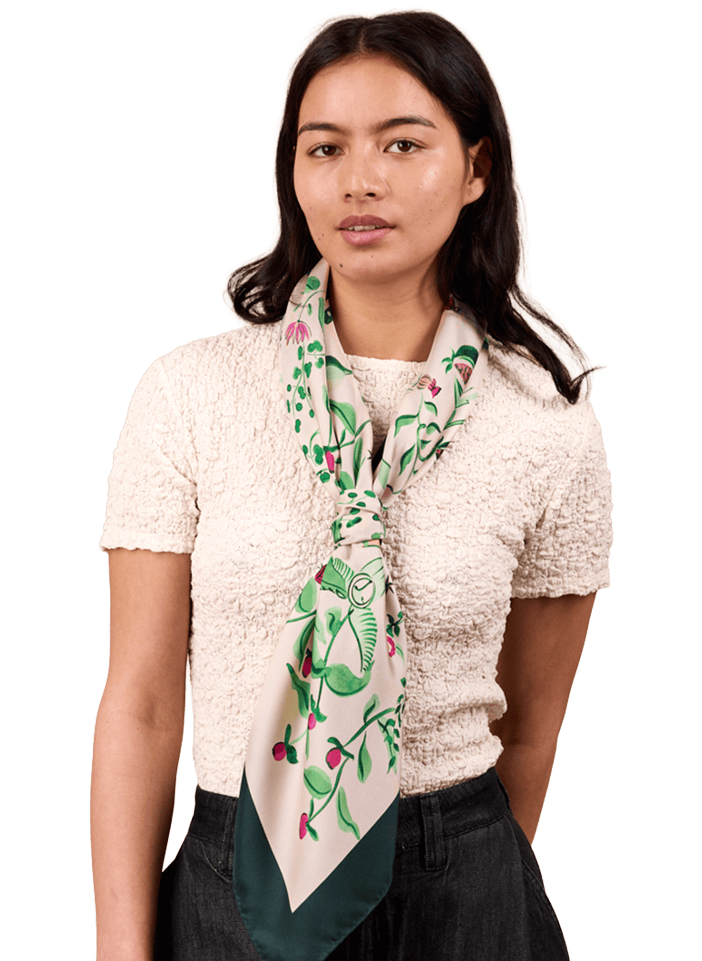 Toile Fantastique - Carré 90 imprimé en soie PETITJEAN PARIS Multicolore