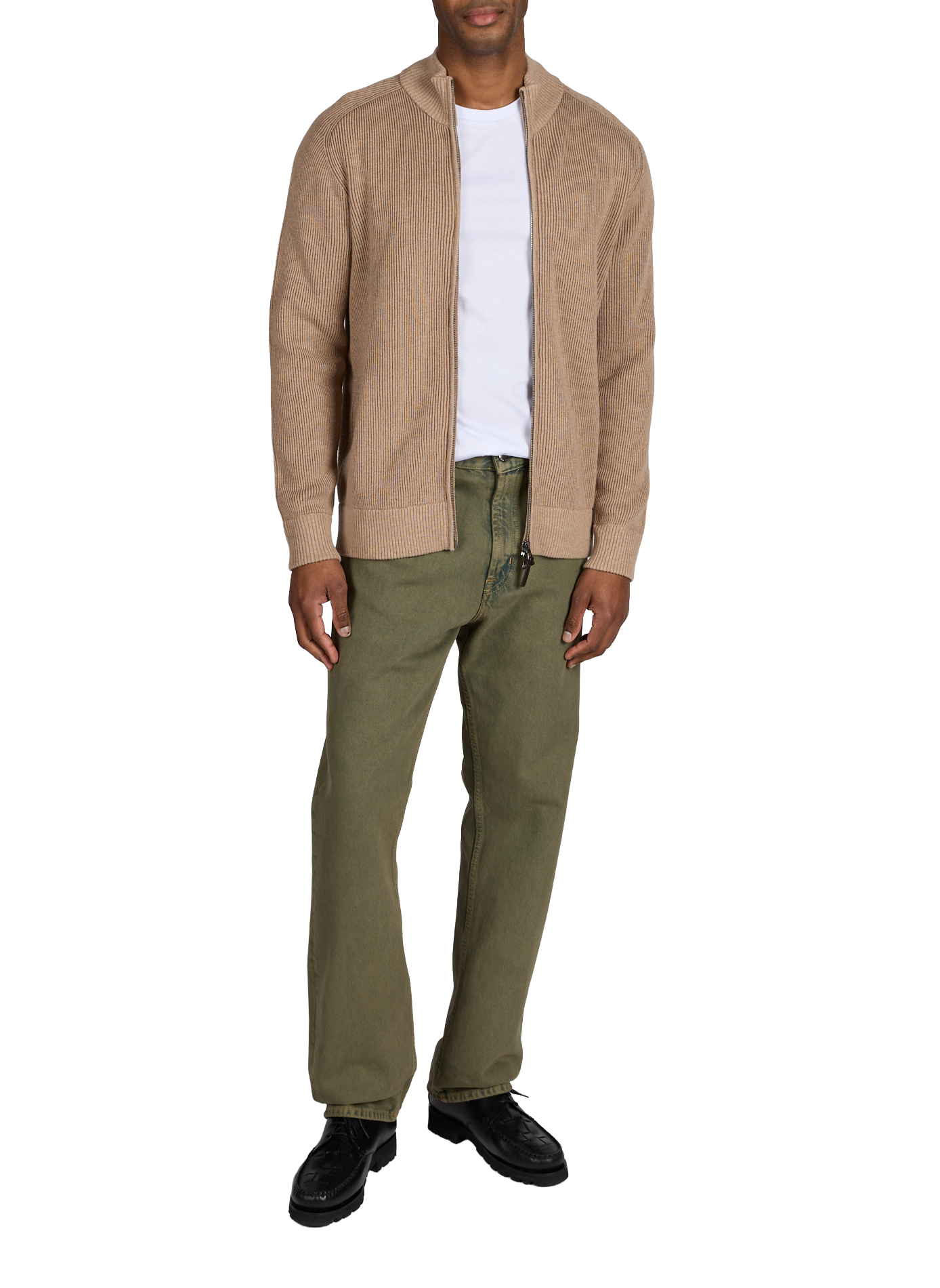 Jean droit en coton 7 FOR ALL MANKIND Vert