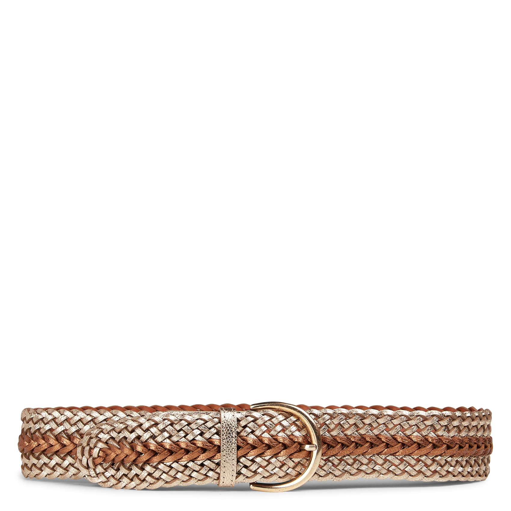 Ceinture tressée en cuir edgar MAISON 123 Doré