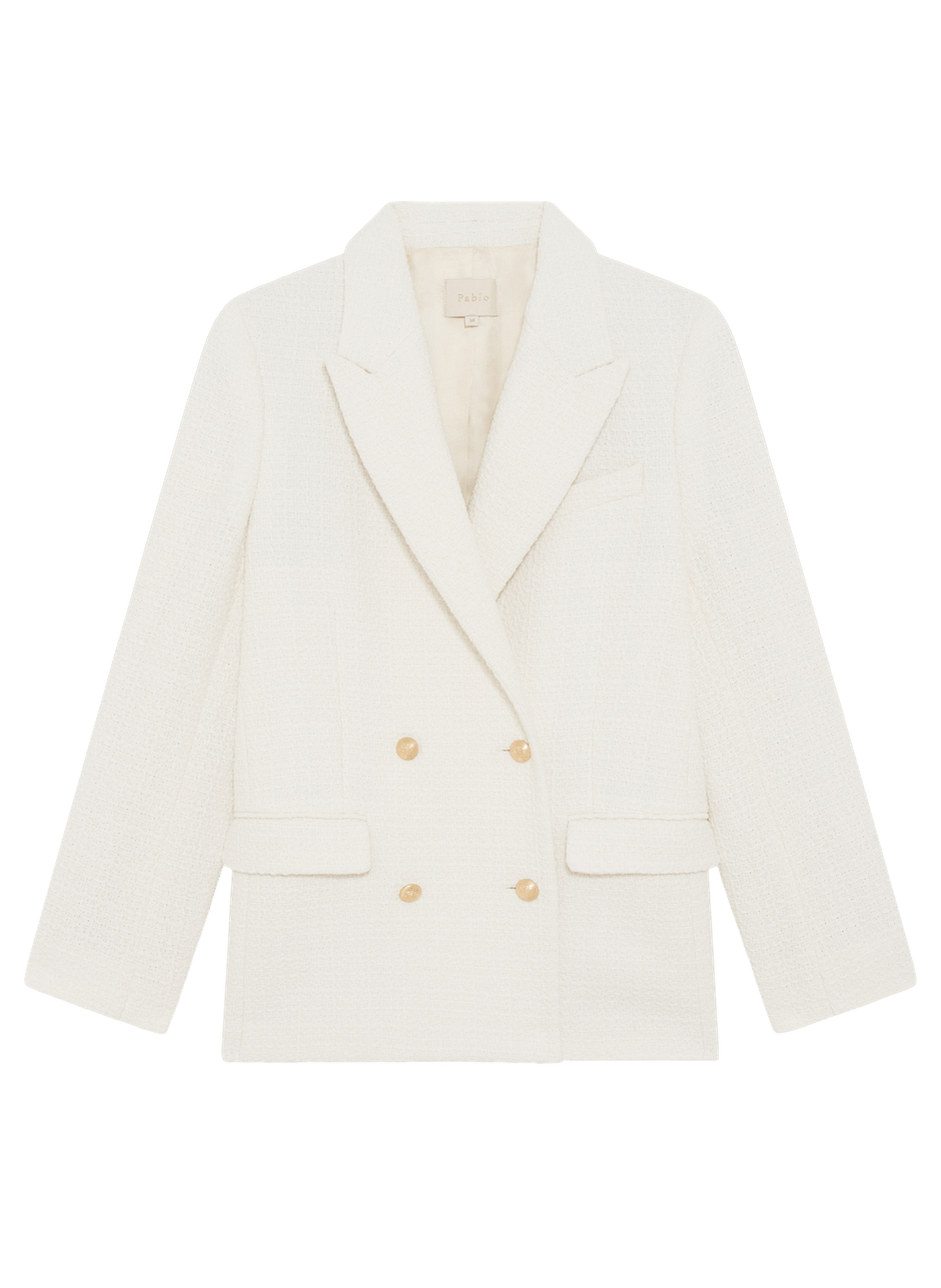 Veste en tweed à boutonnage croisé - marjolie PABLO Beige