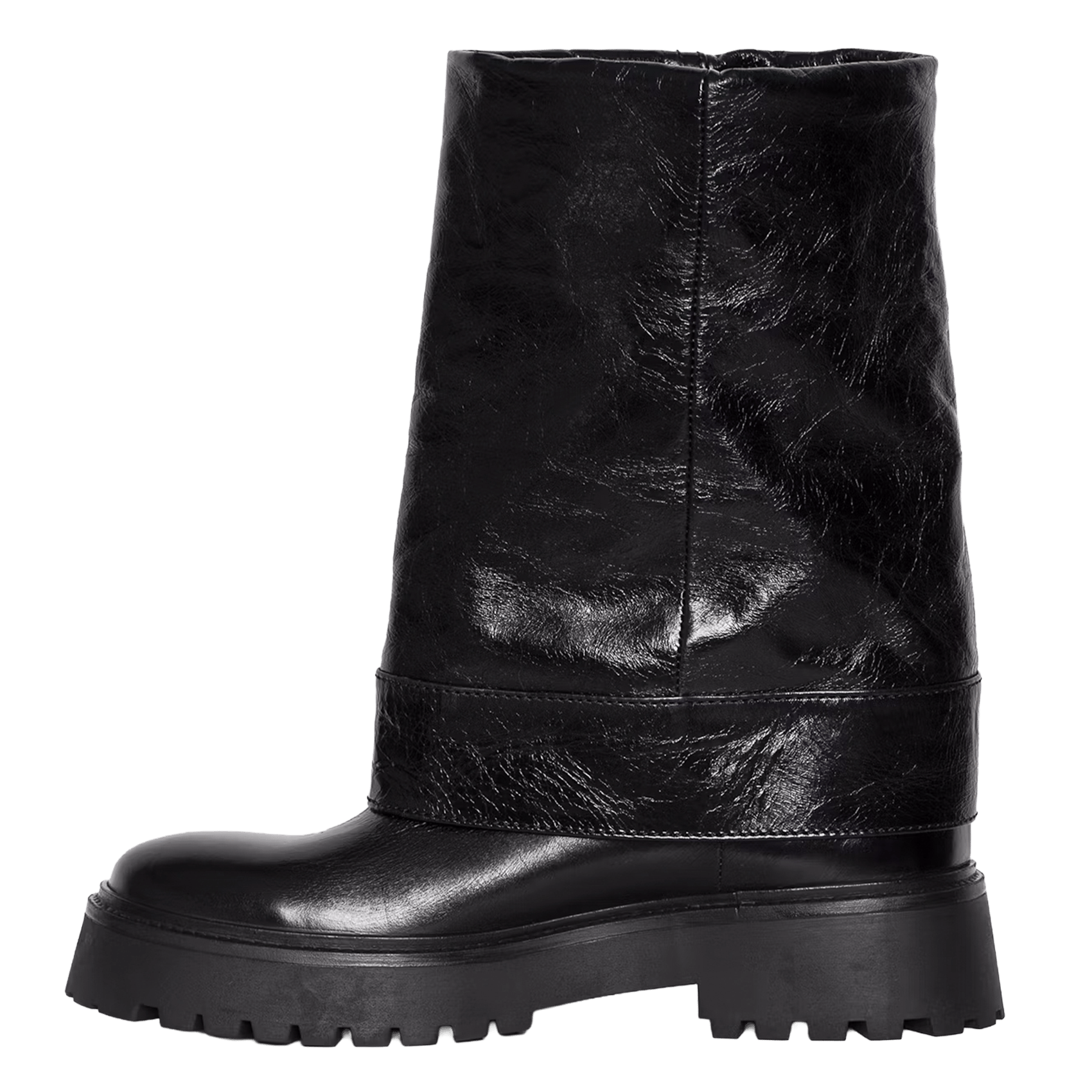 Laarzen met broek-effect in vintage leren look - Angie ZADIG&VOLTAIRE Zwart
