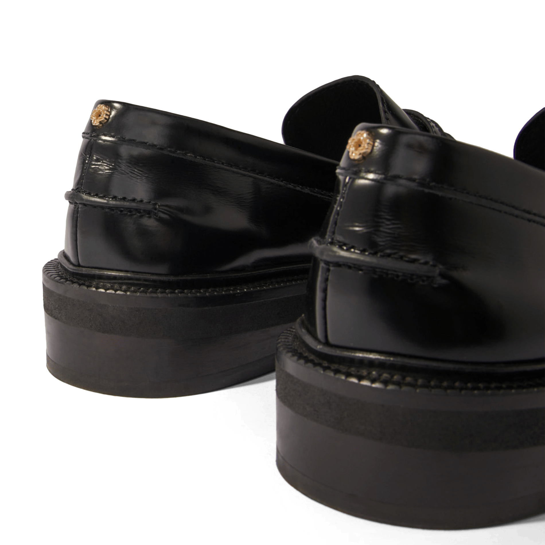 Mocassin vernis en cuir MAJE Noir