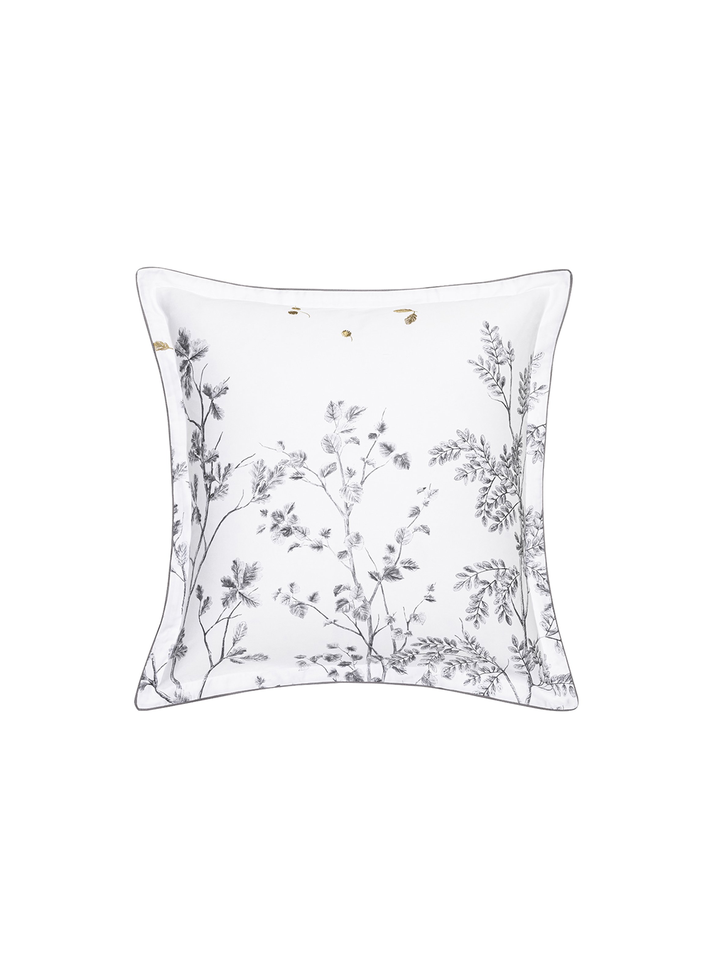 Taie d'oreiller imprimée en satin de coton bio, saison ALEXANDRE TURPAULT Noir