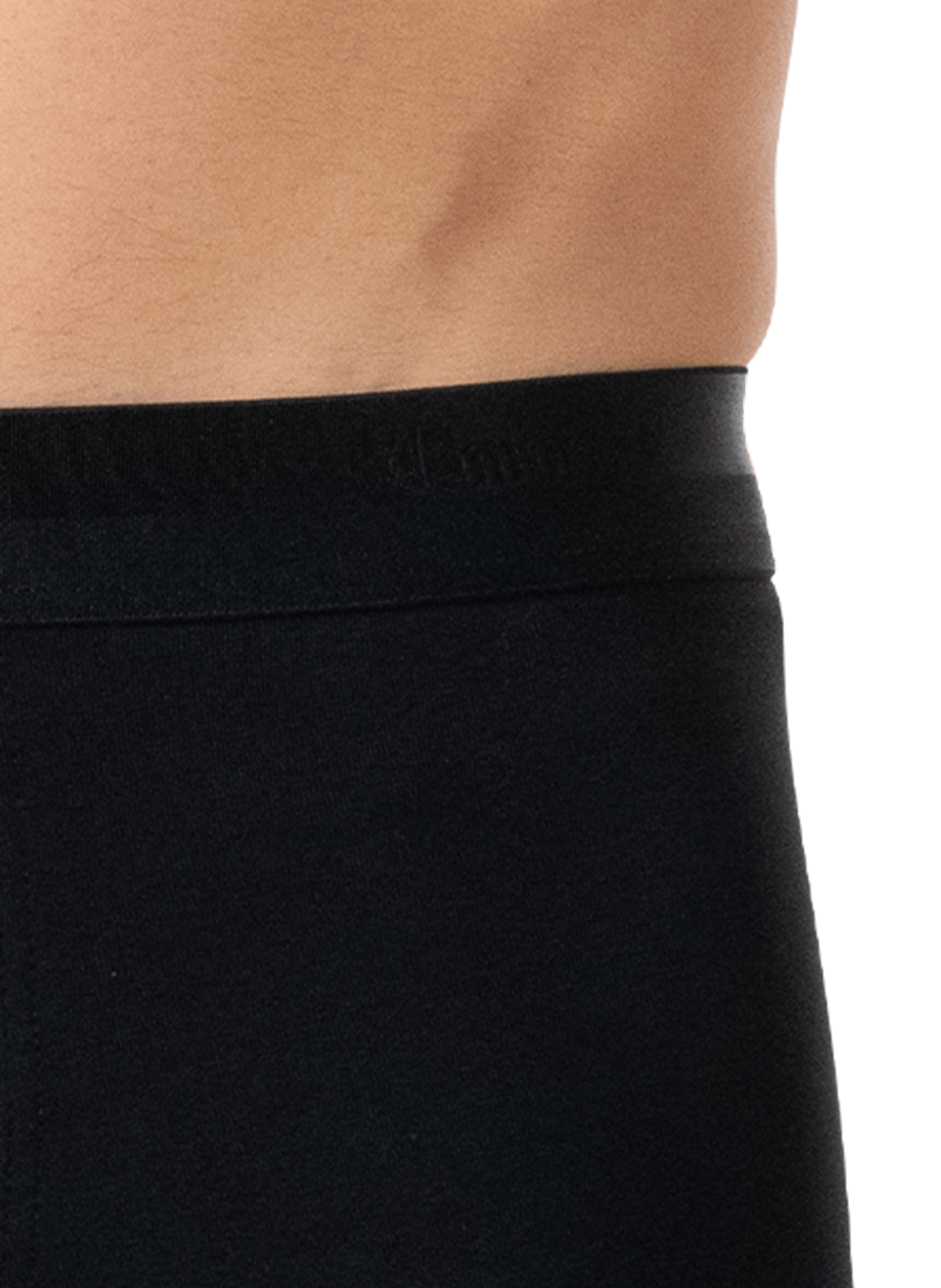 Lot de 3 boxers longs unis en coton mélangé EMINENCE Noir