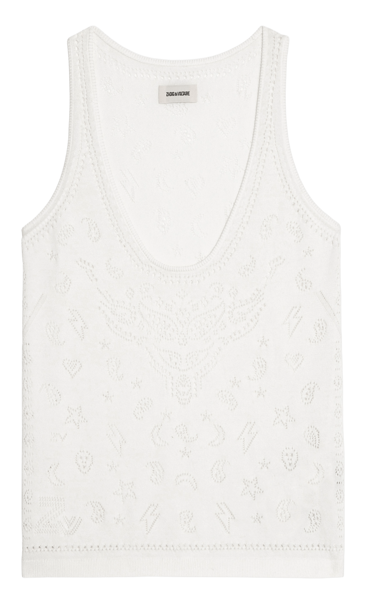 Débardeur droit col rond en coton jossy ZADIG&VOLTAIRE Blanc