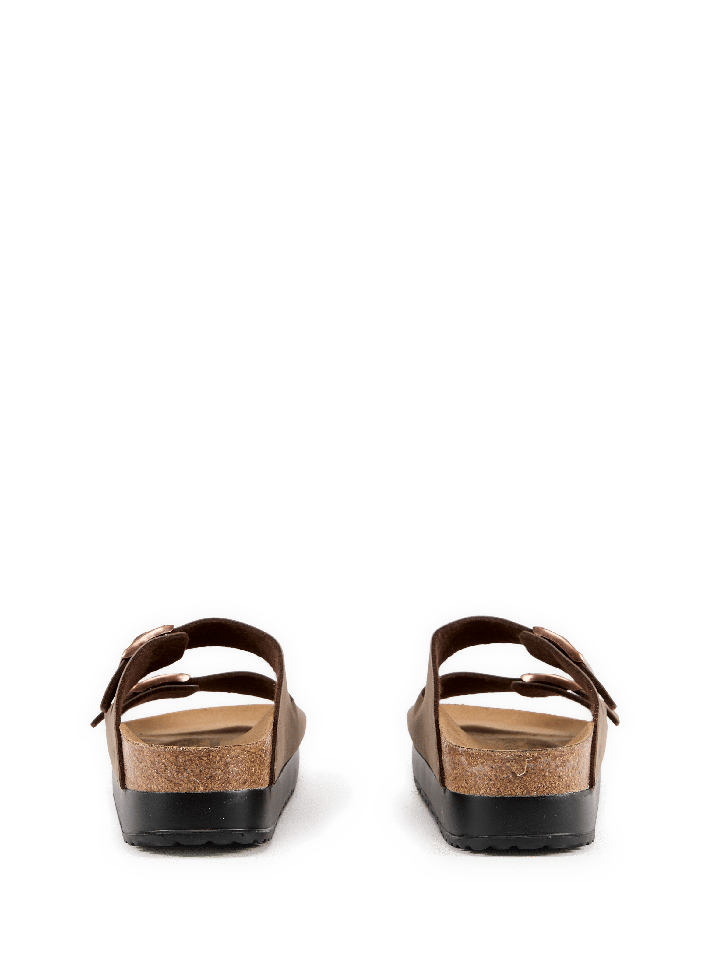 Muiltjes Arizona Flex met suède plateauzool BIRKENSTOCK Bruin