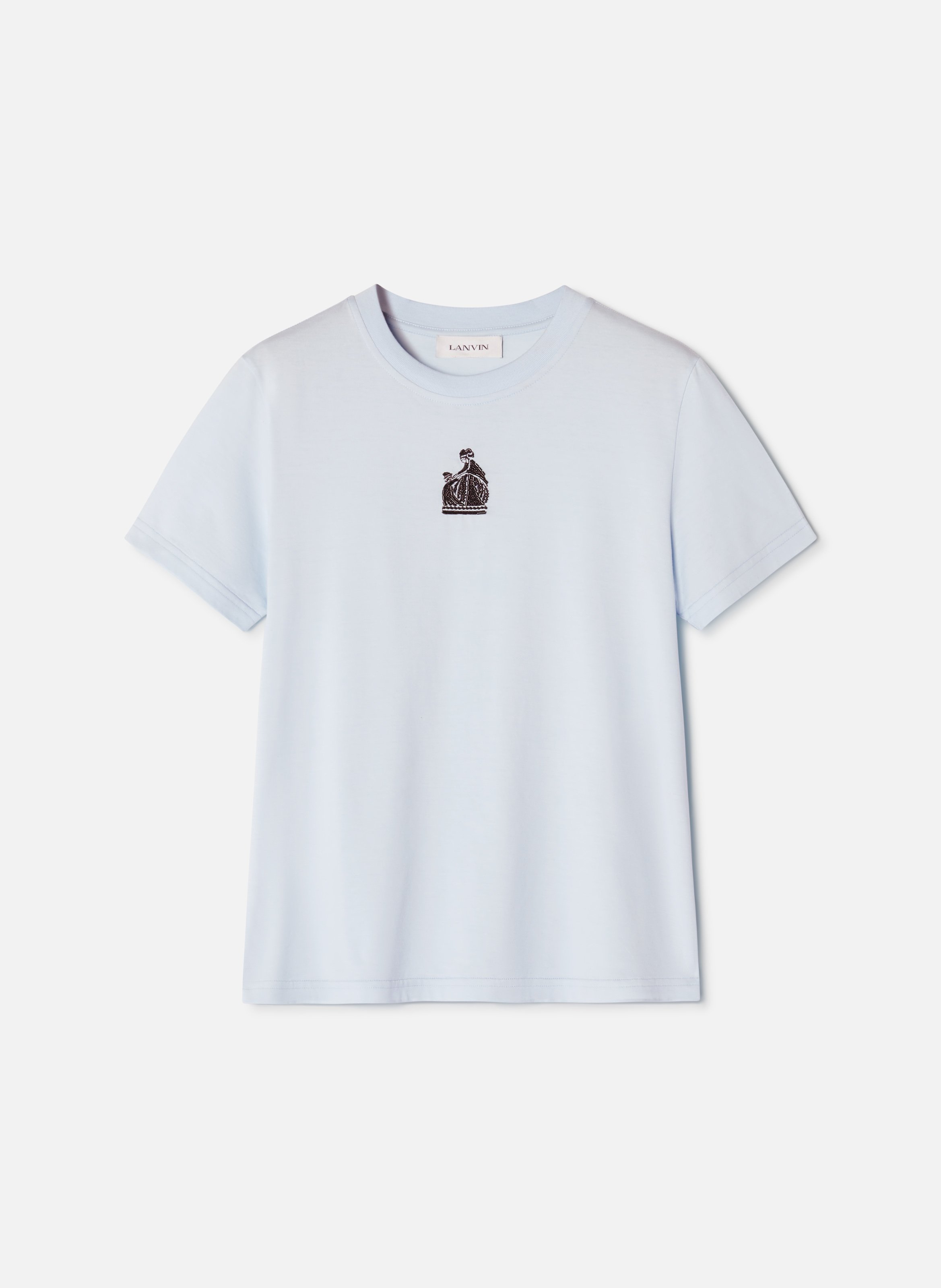 T-shirt brodé la mère et l'enfant en jersey LANVIN Bleu