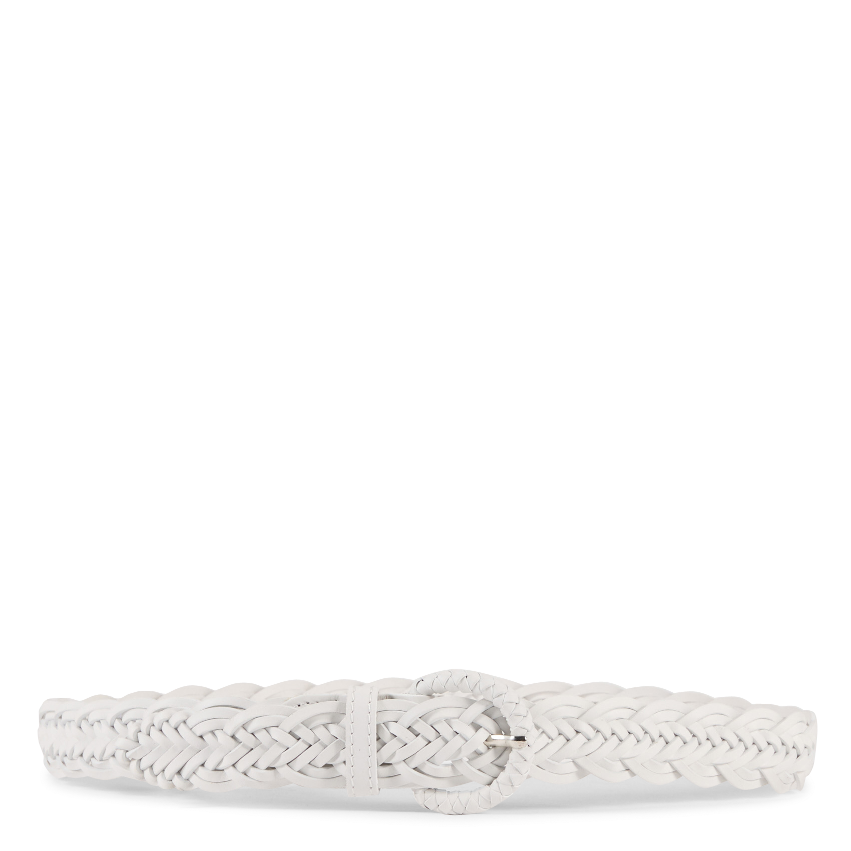 Ceinture en cuir tressée eddy MAISON 123 Blanc