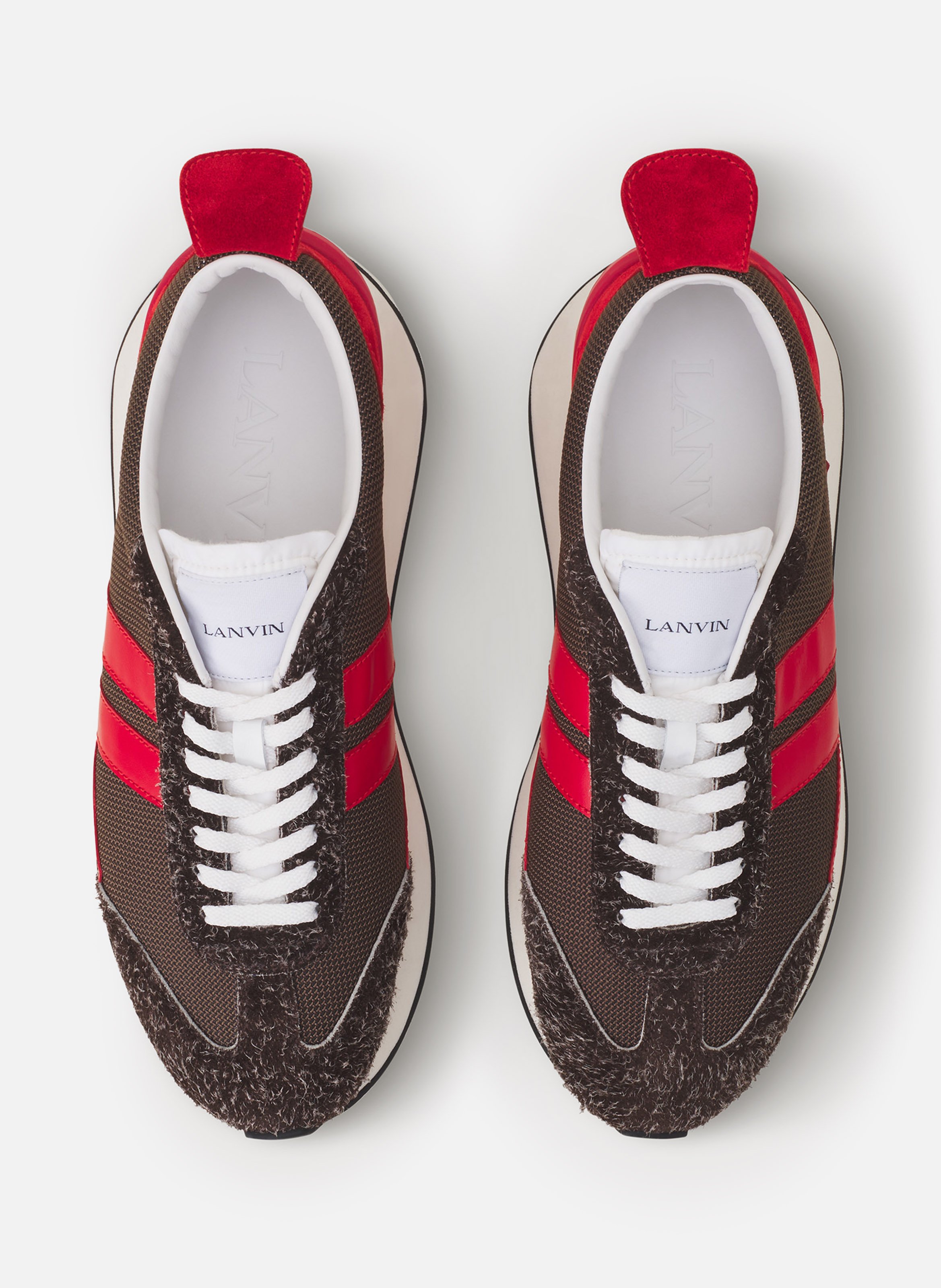 Sneakers bumpr en mesh LANVIN Marron