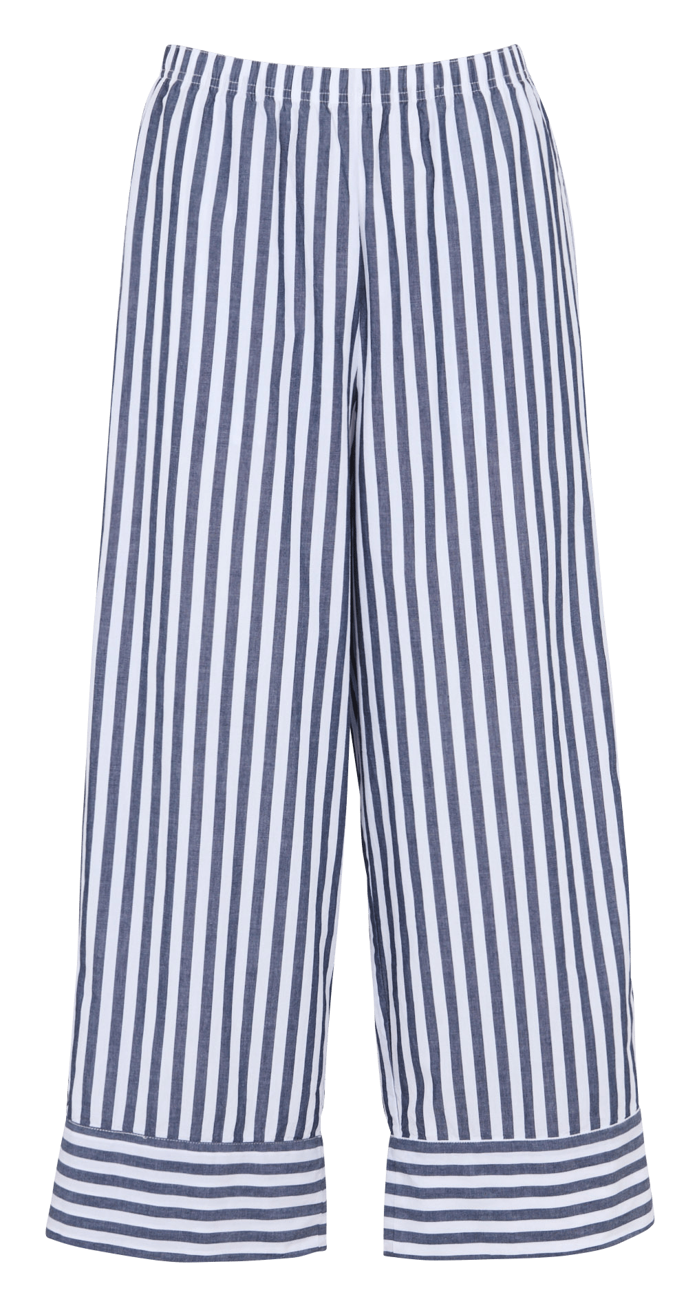 Pantalon large taille haute rayé vextown AMERICAN VINTAGE Blanc