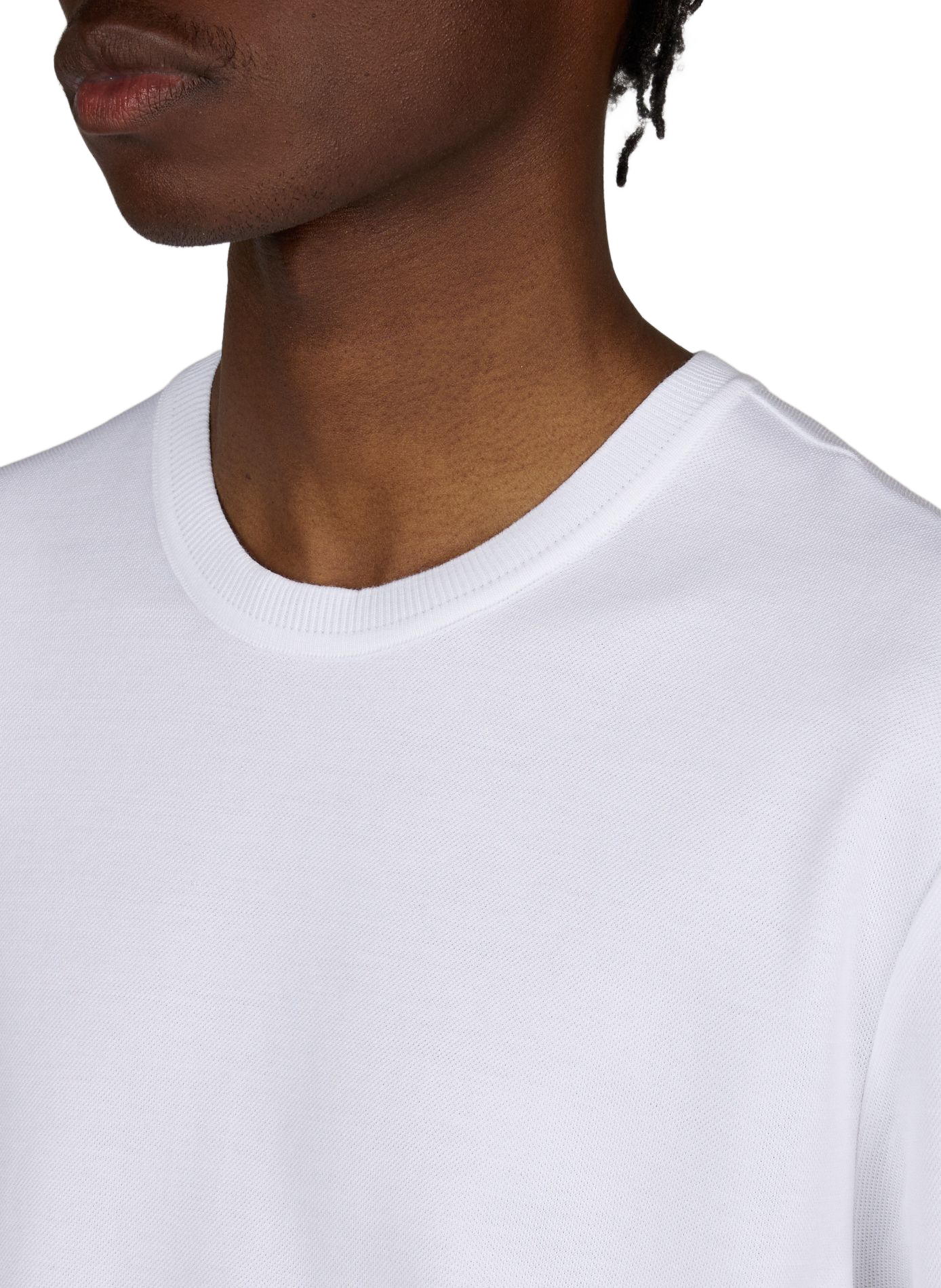 Tee-shirt droit uni en coton ETON White