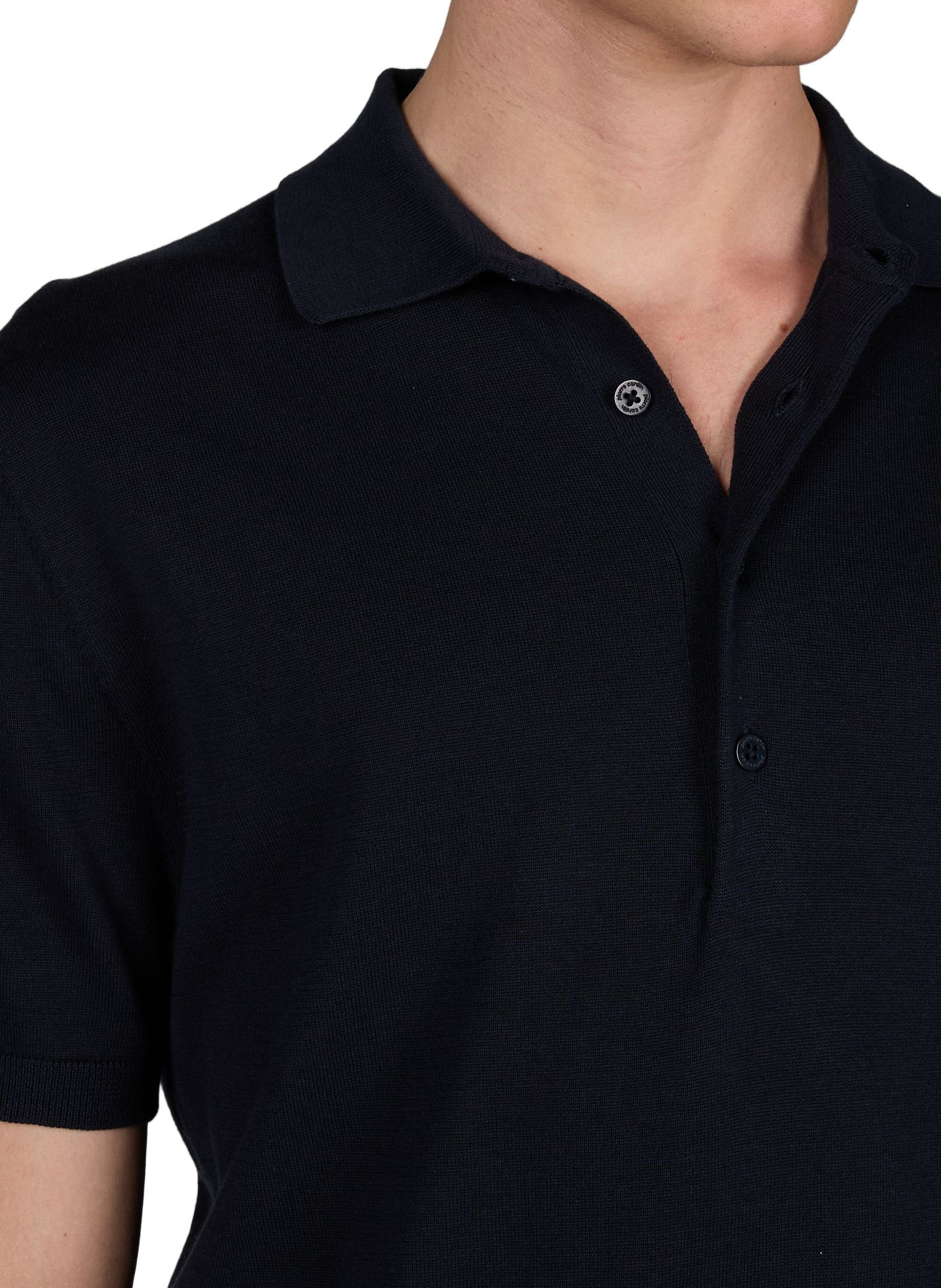 Polo à manches courtes en coton PIERRE CARDIN Bleu
