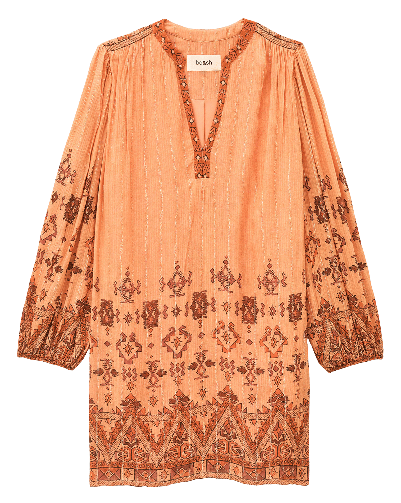 Robe courte imprimée zola BA&SH Orange