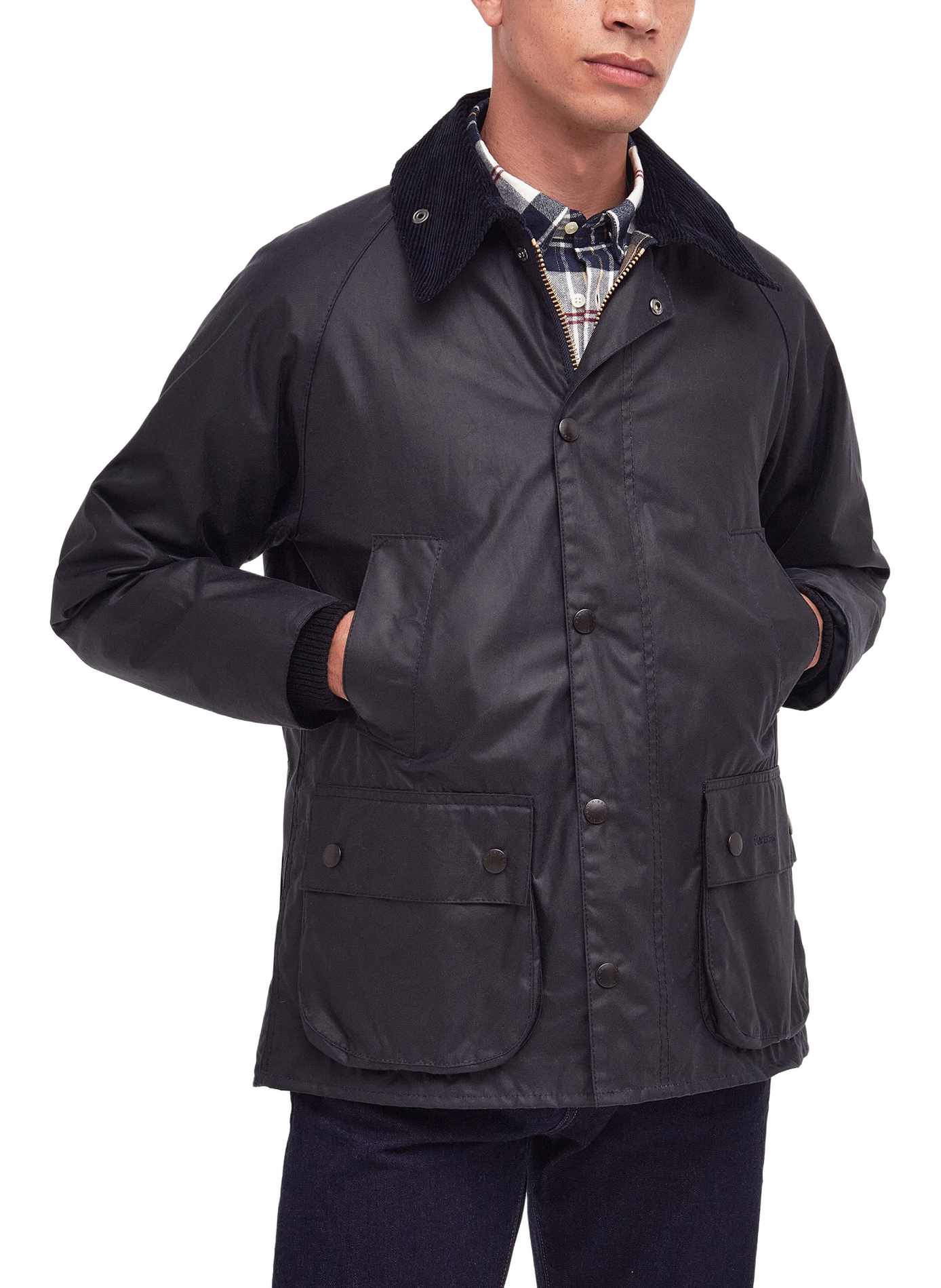 Jacket with classic cotton collar BARBOUR Blue