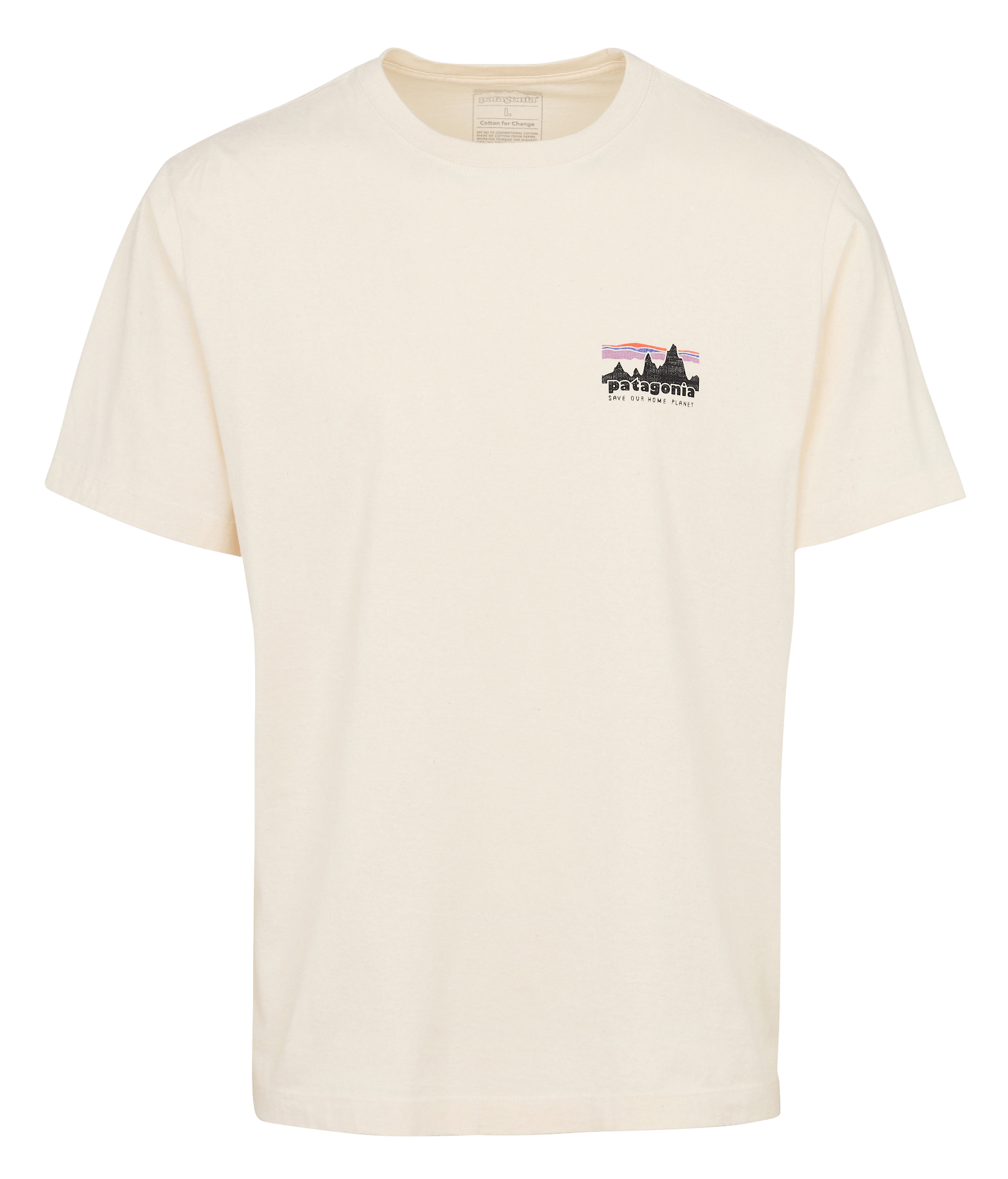 T-shirt van biologisch katoen met rechte pasvorm PATAGONIA Beige