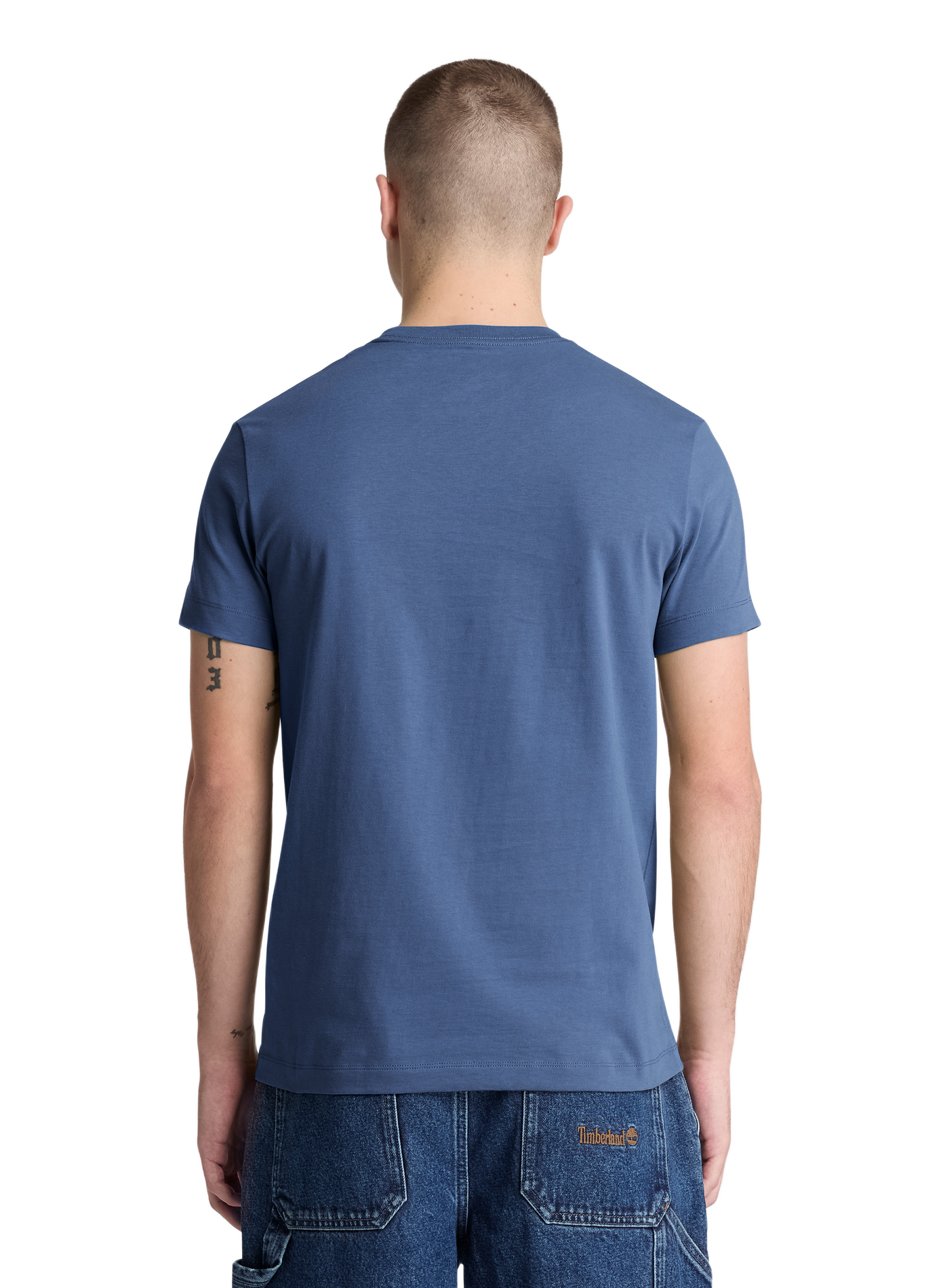 Straight T-shirt with embroidered logo in cotton TIMBERLAND Blue