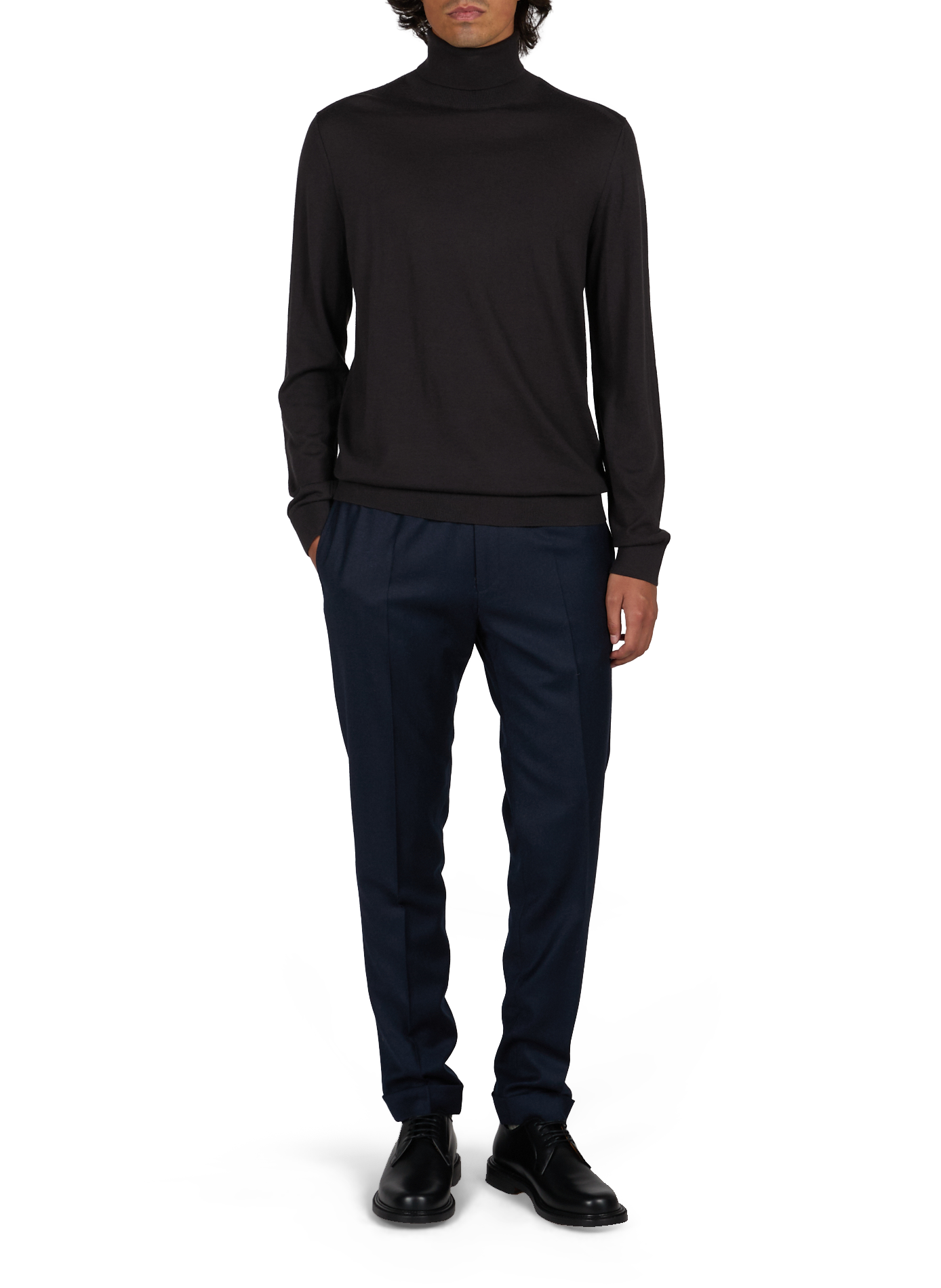 Rollkragenpullover aus einfarbigem Strick ARMANI EXCHANGE Braun